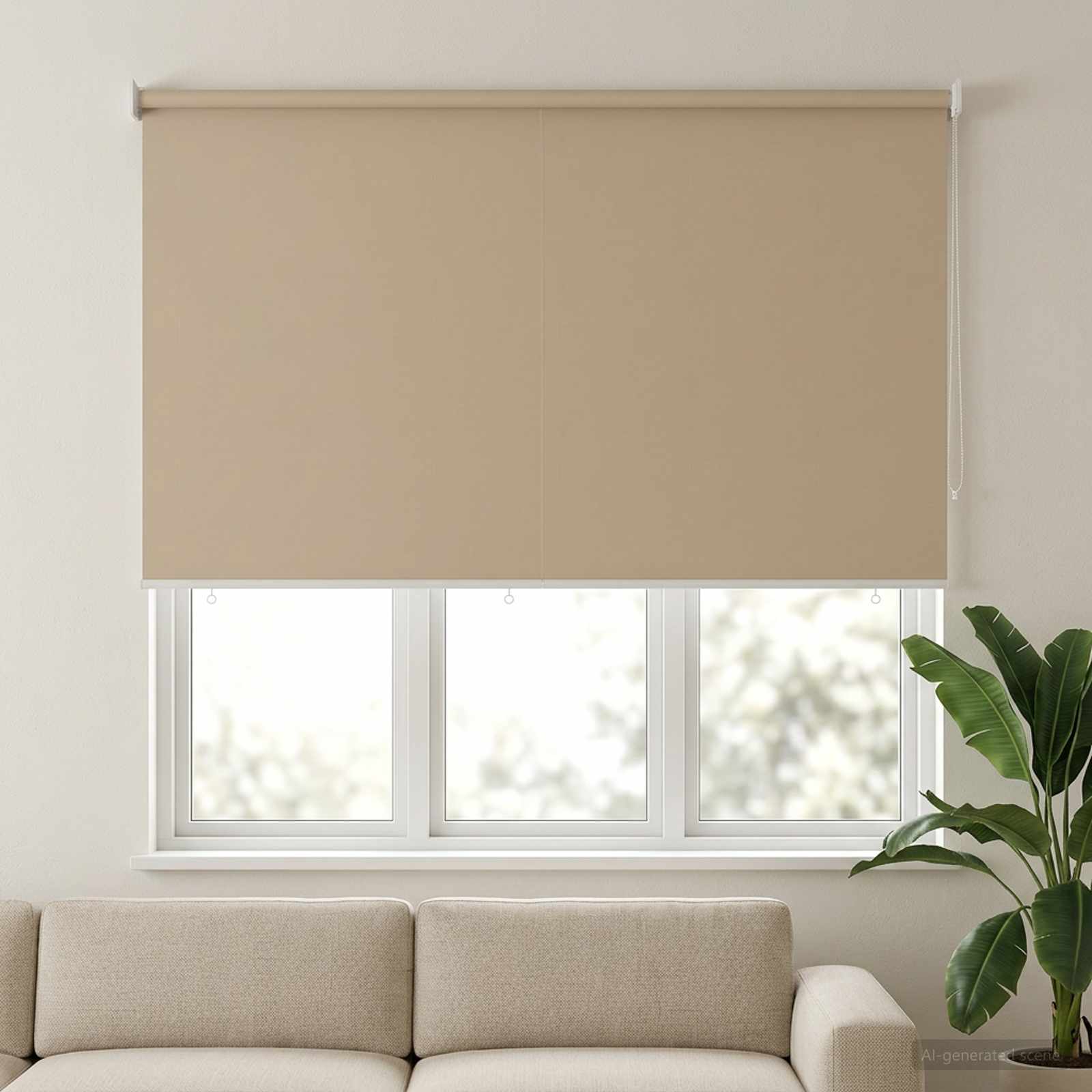 Ρολό Κουρτίνα UV Προστασία Μπεζ 180 x 140 cm Πολυεστέρας - Pakobazaar