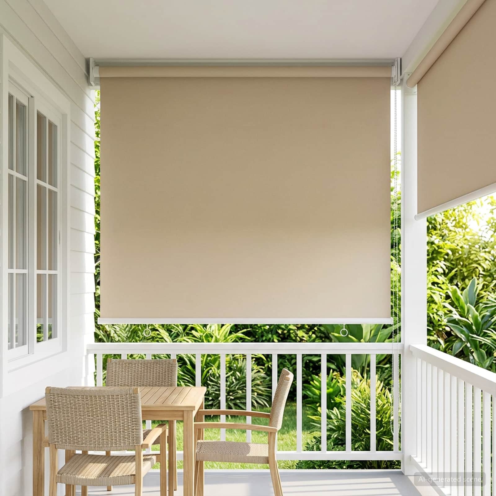Ρολό Κουρτίνα UV Προστασία Μπεζ 60 x 230 cm Πολυεστέρας - Pakobazaar