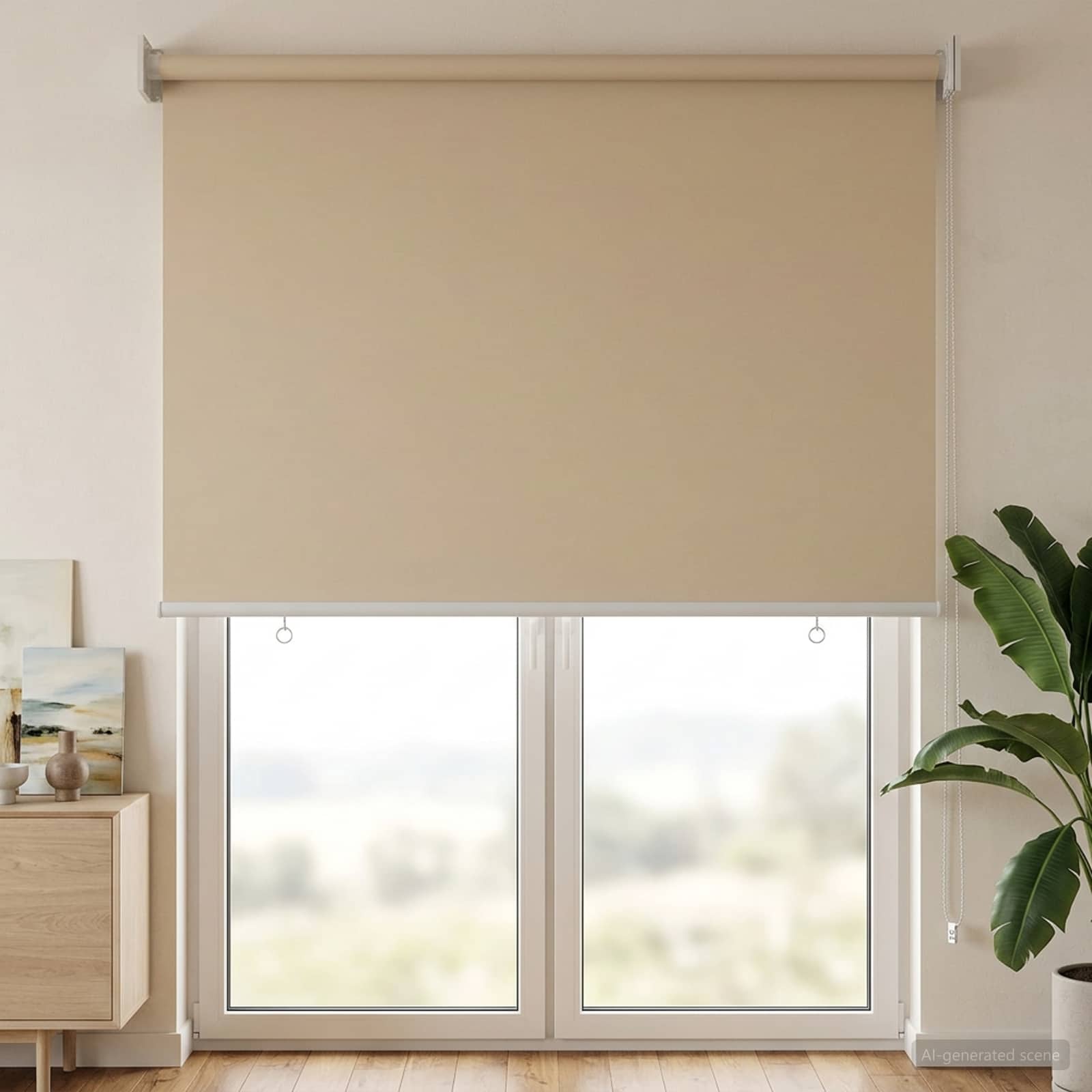 Ρολό Κουρτίνα UV Προστασία Μπεζ 60 x 230 cm Πολυεστέρας - Pakobazaar