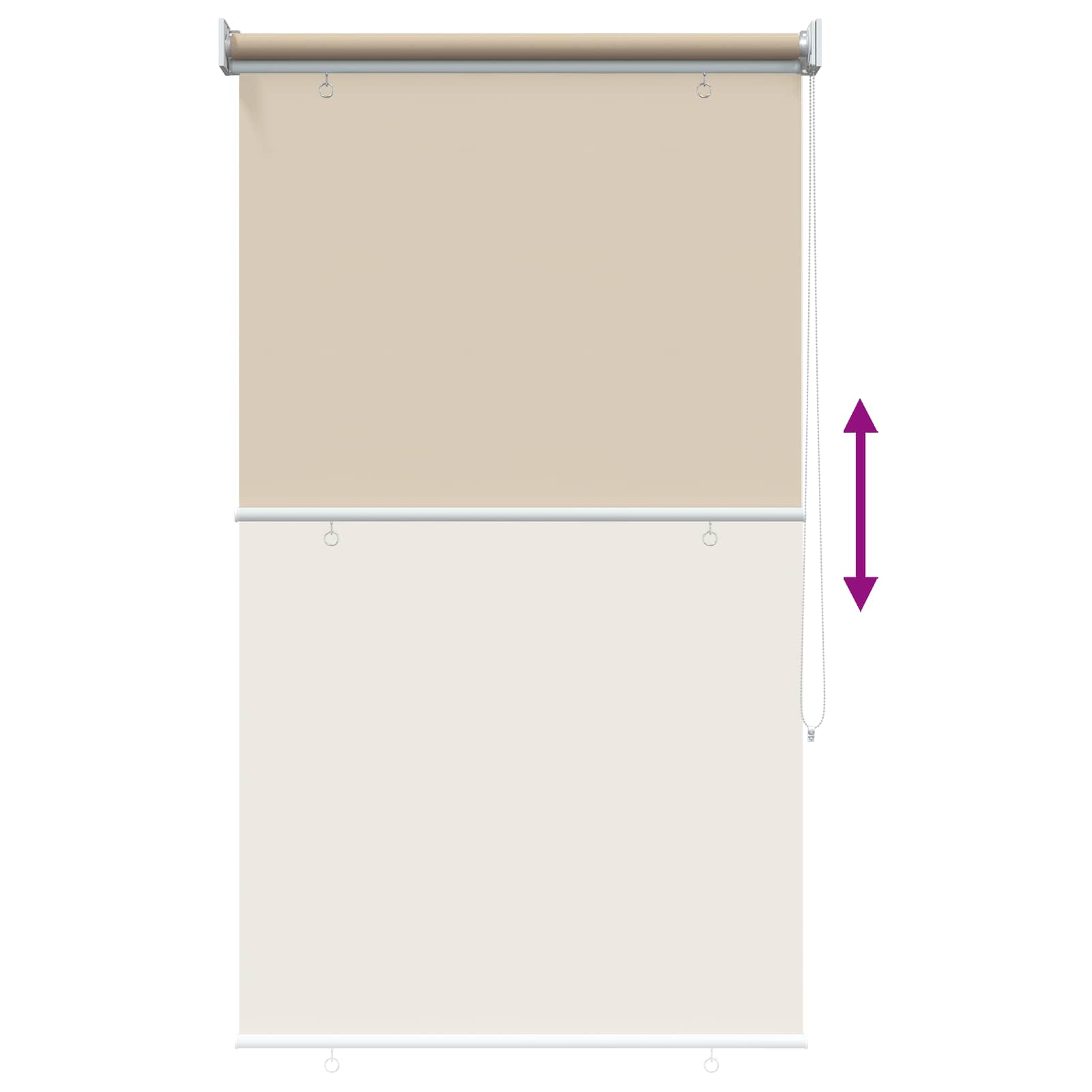Ρολό Κουρτίνα UV Προστασία Μπεζ 80 x 230 cm Πολυεστέρας - Pakobazaar