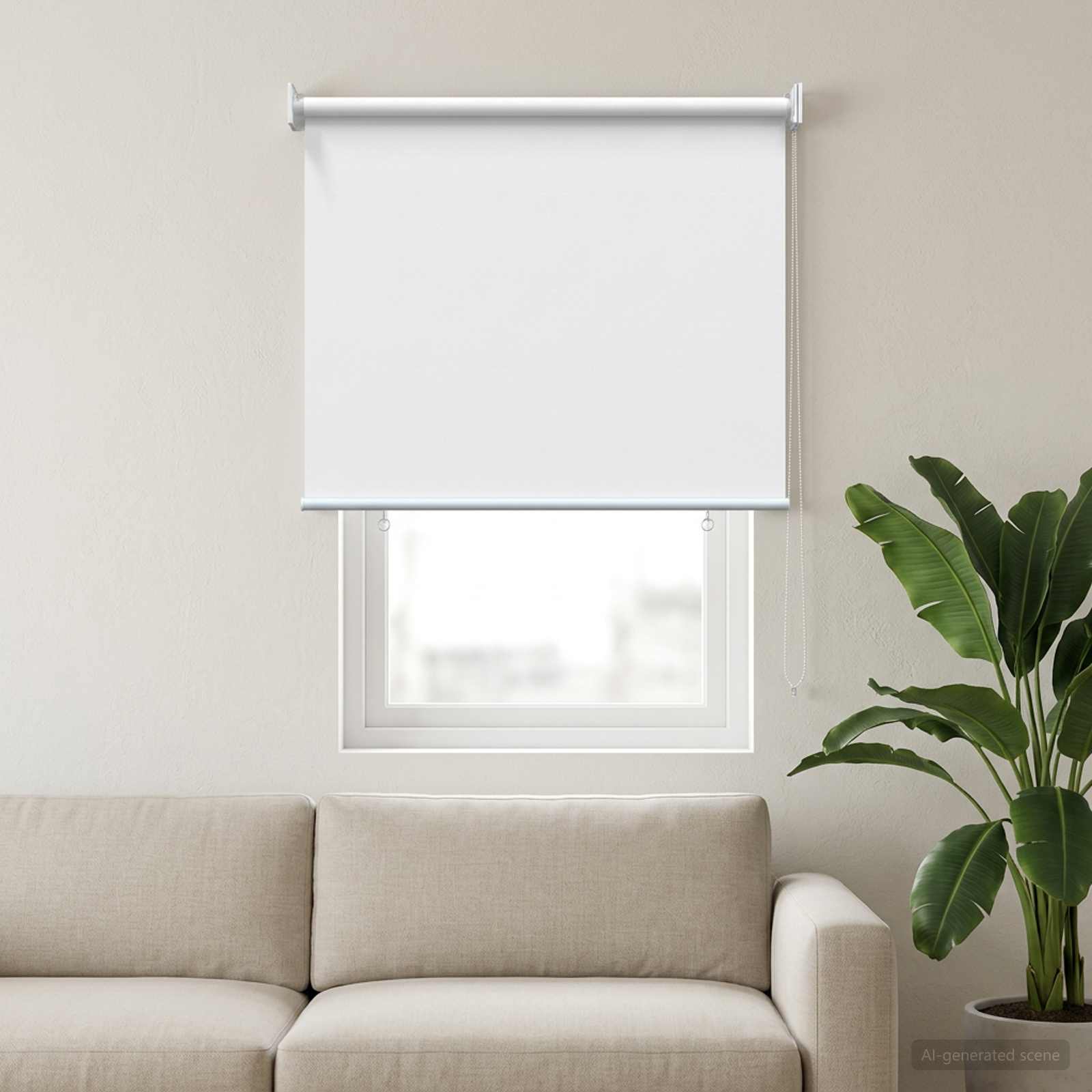 Ρολό Κουρτίνα UV Προστασία Λευκό 80 x 140 cm Πολυεστέρας - Pakobazaar