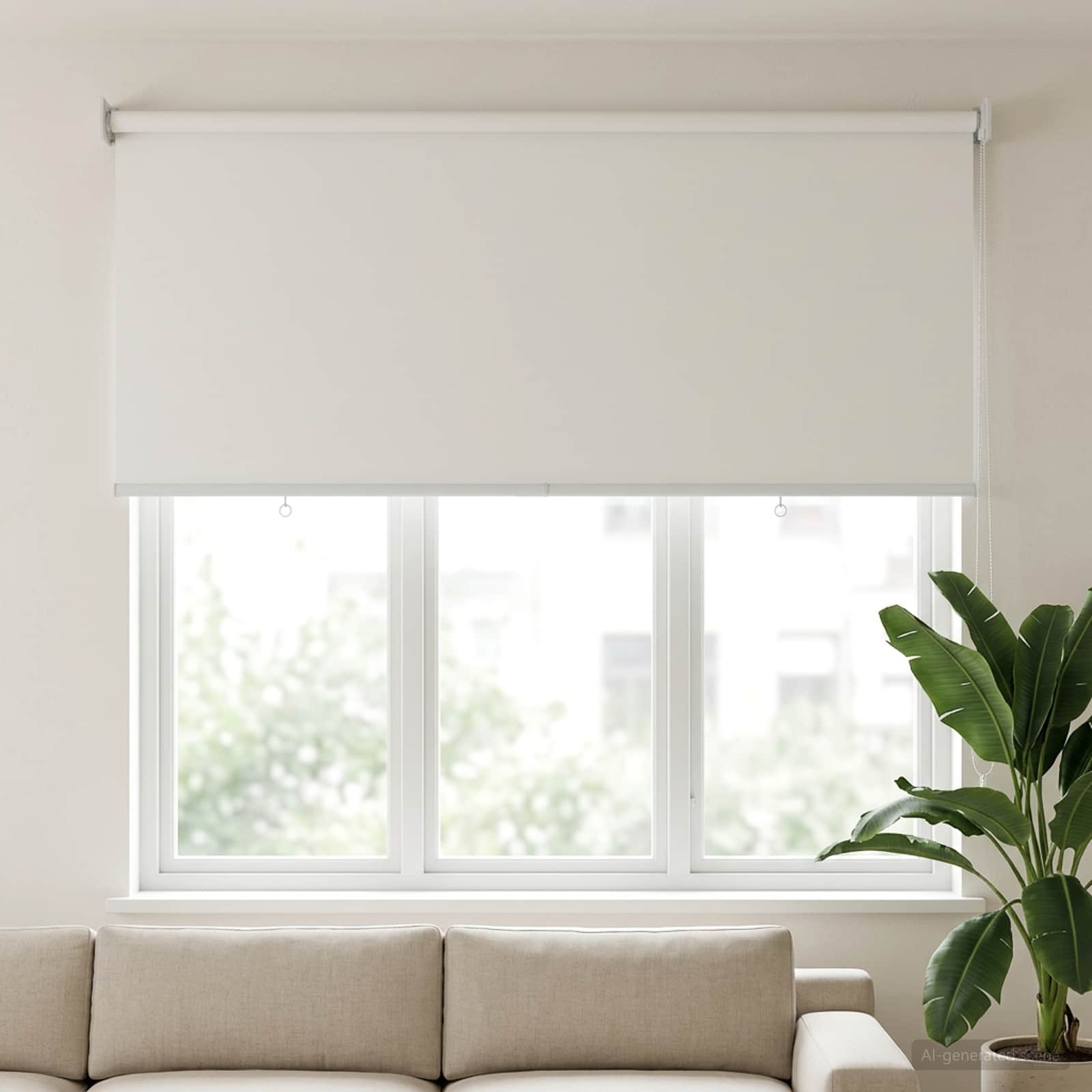 Ρολό Κουρτίνα UV Προστασία Λευκό 120 x 140 cm Πολυεστέρας - Pakobazaar