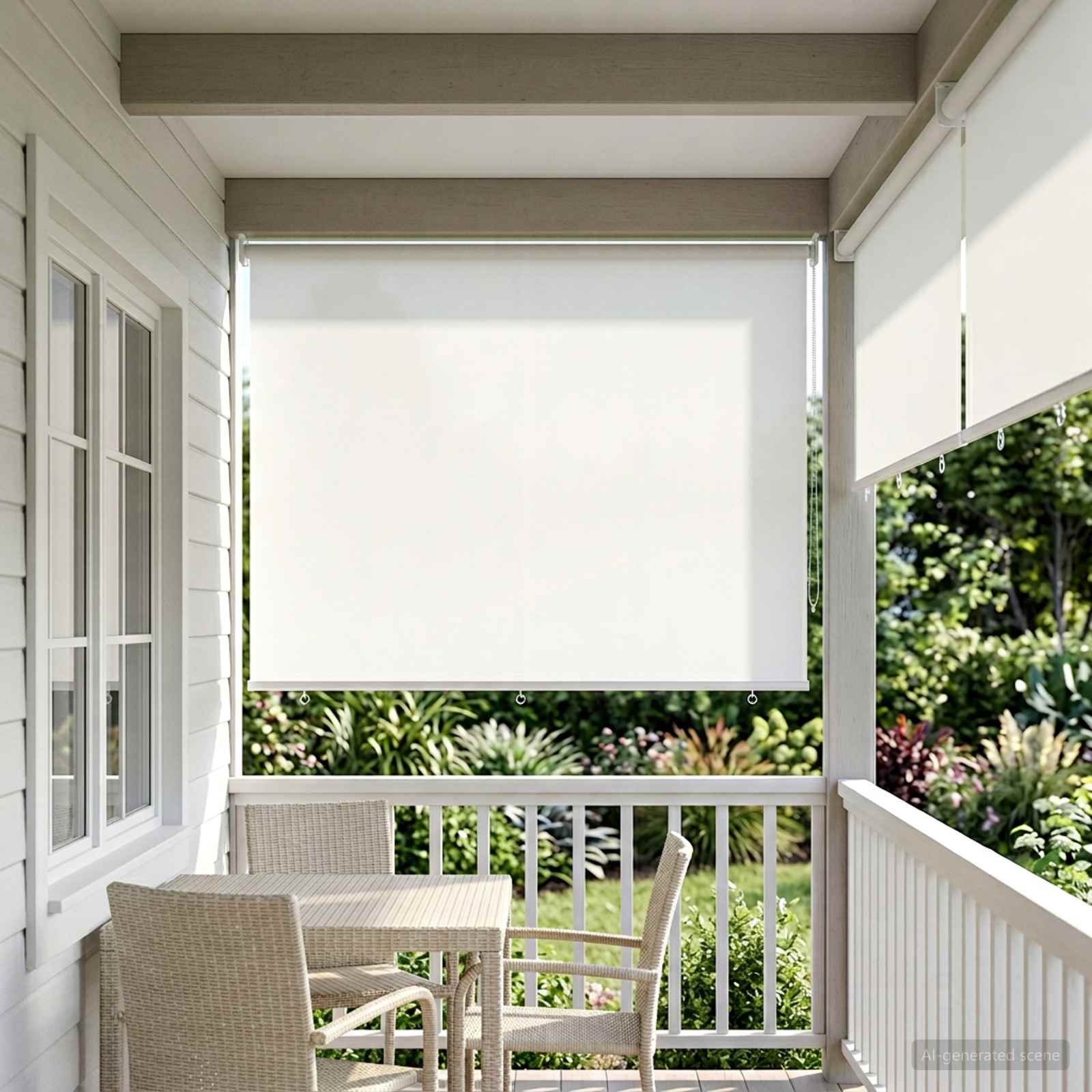 Ρολό Κουρτίνα UV Προστασία Λευκό 200 x 140 cm Πολυεστέρας - Pakobazaar