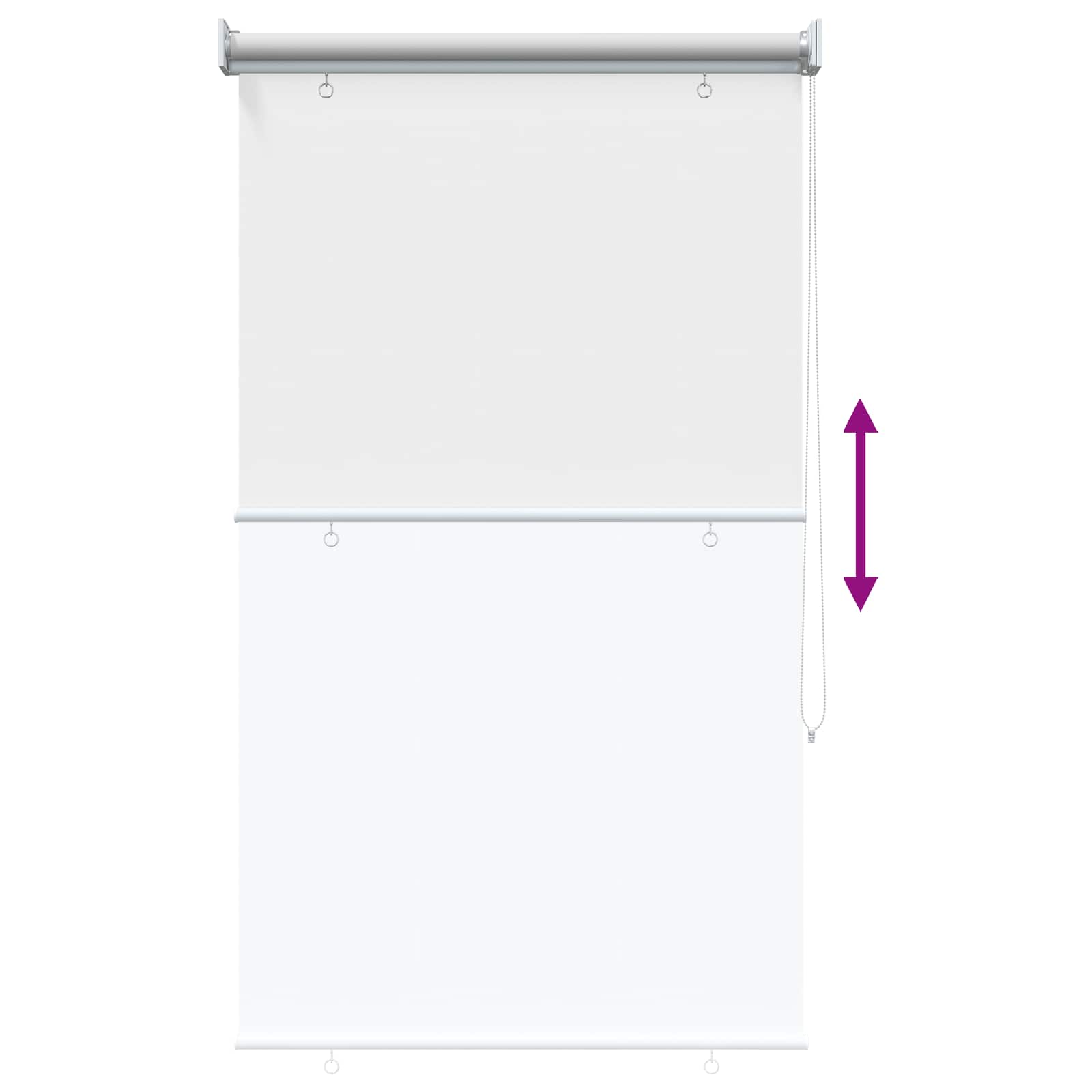 Ρολό Κουρτίνα UV Προστασία Λευκό 60 x 230 cm Πολυεστέρας - Pakobazaar