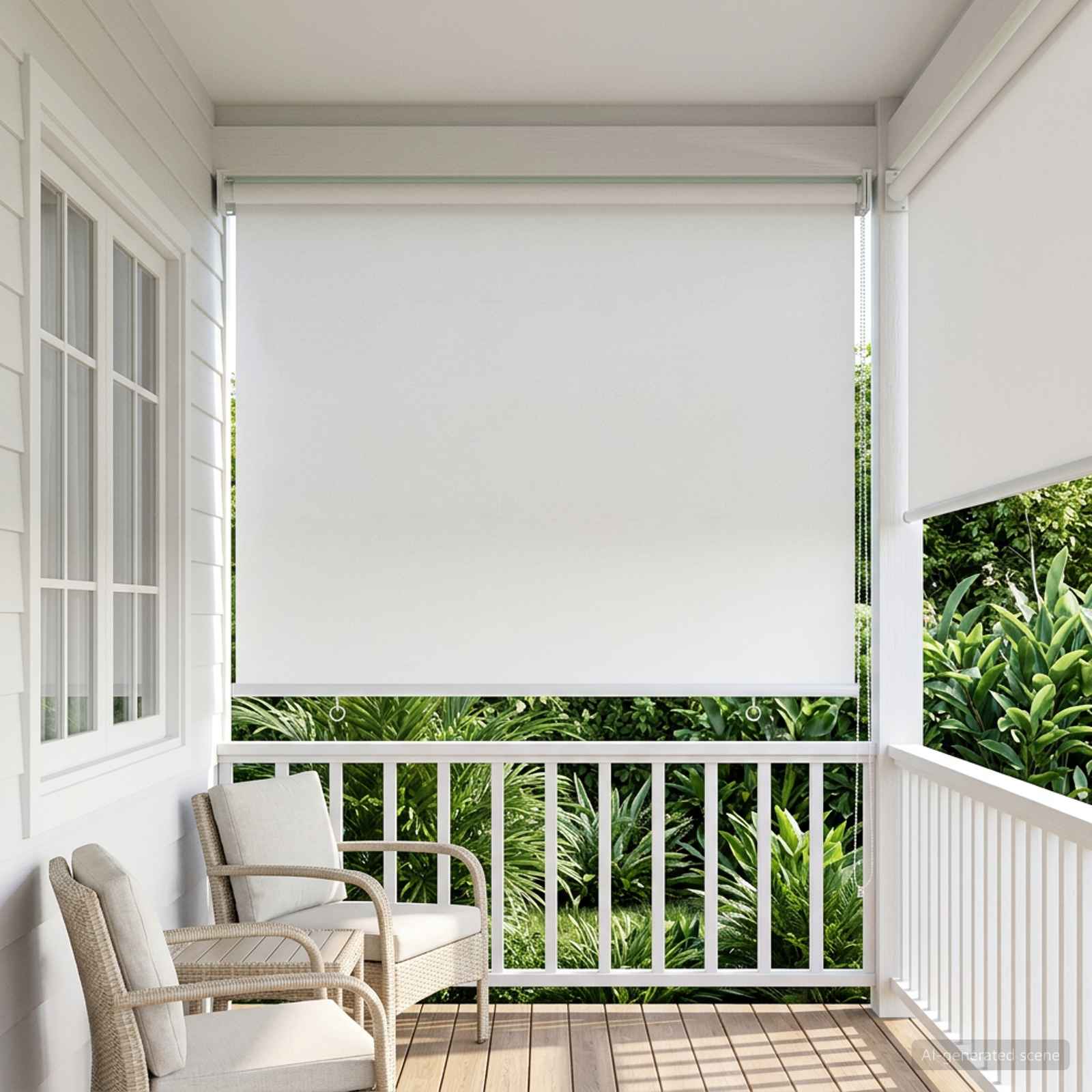 Ρολό Κουρτίνα UV Προστασία Λευκό 80 x 230 cm Πολυεστέρας - Pakobazaar