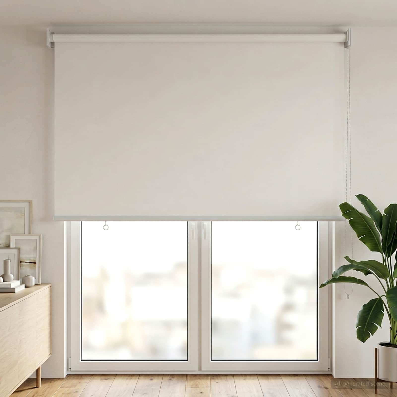 Ρολό Κουρτίνα UV Προστασία Λευκό 80 x 230 cm Πολυεστέρας - Pakobazaar