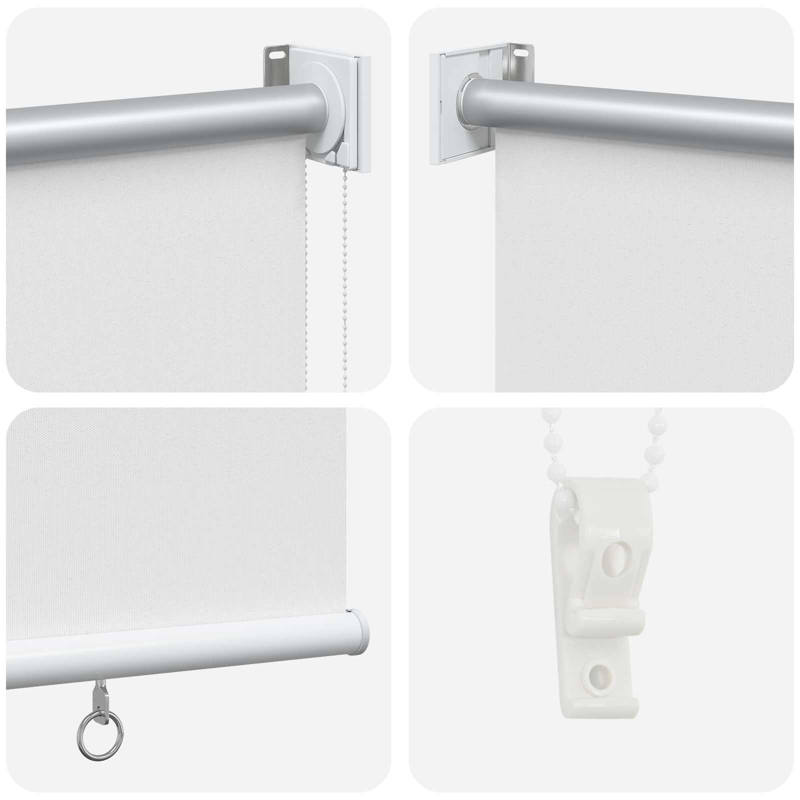 Ρολό Κουρτίνα UV Προστασία Λευκό 100 x 230 cm Πολυεστέρας - Pakobazaar