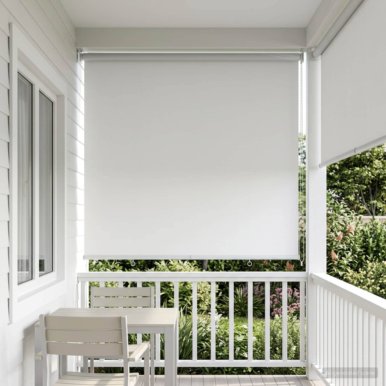 Ρολό Κουρτίνα UV Προστασία Λευκό 100 x 230 cm Πολυεστέρας - Pakobazaar