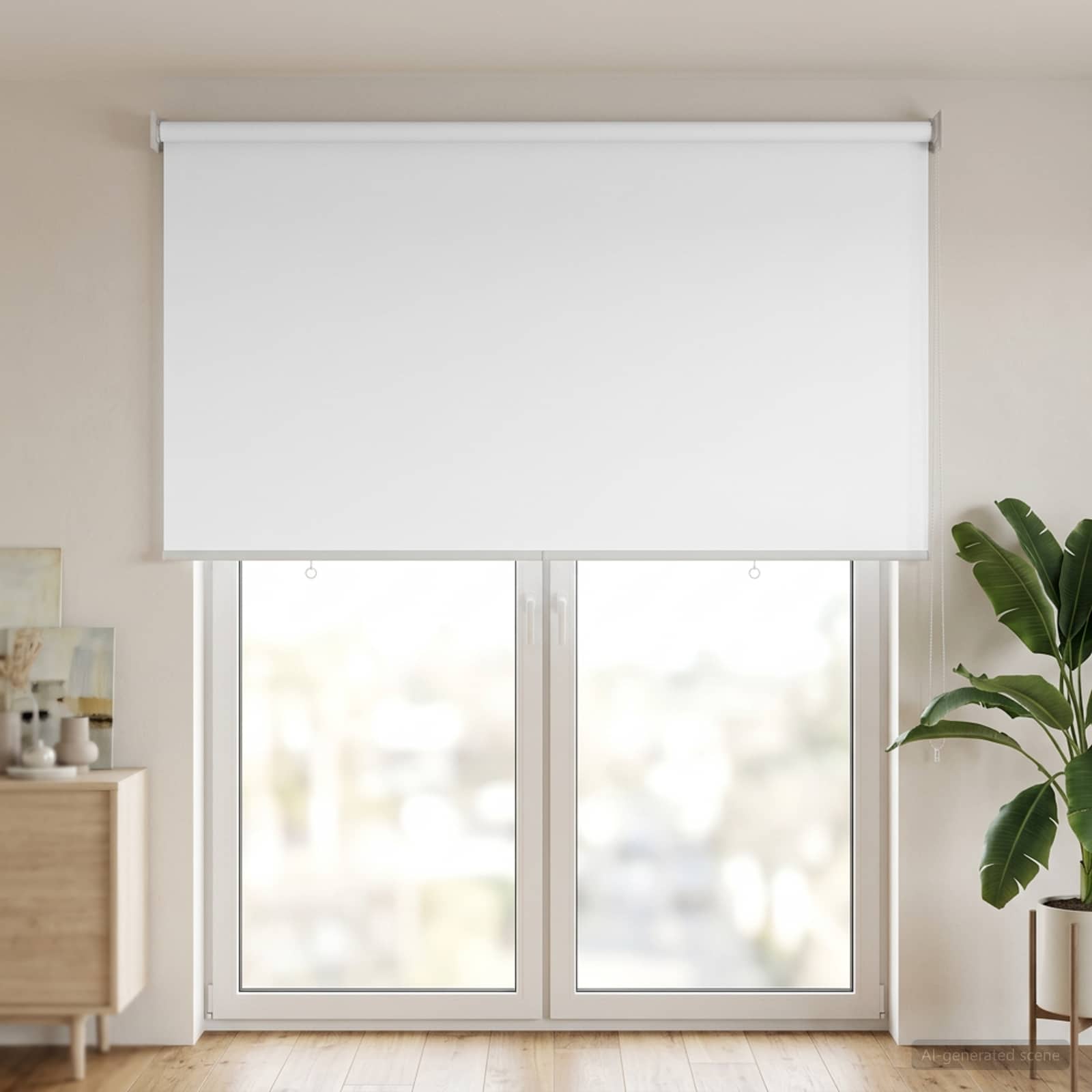 Ρολό Κουρτίνα UV Προστασία Λευκό 100 x 230 cm Πολυεστέρας - Pakobazaar