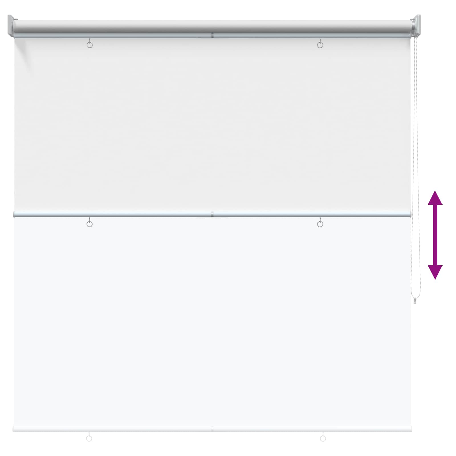 Ρολό Κουρτίνα UV Προστασία Λευκό 100 x 230 cm Πολυεστέρας - Pakobazaar