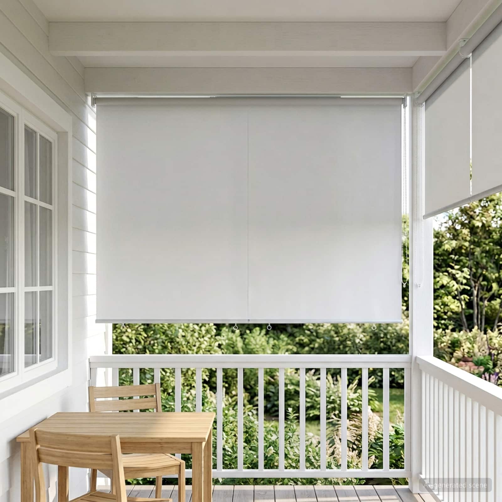 Ρολό Κουρτίνα UV Προστασία Λευκό 160 x 230 cm Πολυεστέρας - Pakobazaar