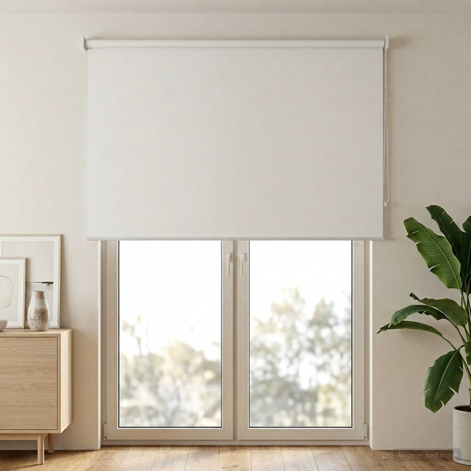 Ρολό Κουρτίνα UV Προστασία Λευκό 160 x 230 cm Πολυεστέρας - Pakobazaar