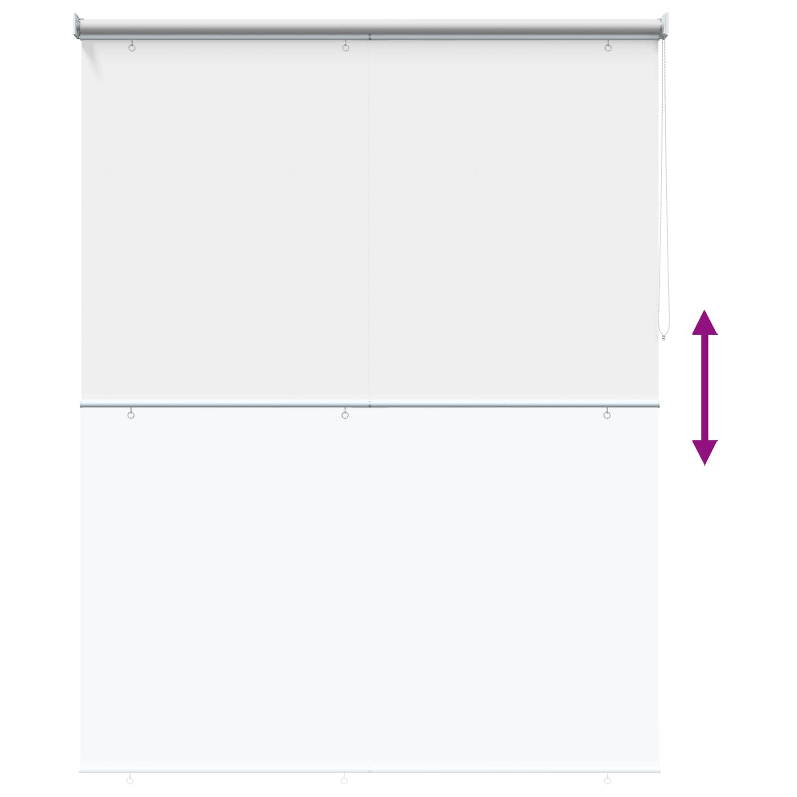 Ρολό Κουρτίνα UV Προστασία Λευκό 160 x 230 cm Πολυεστέρας - Pakobazaar