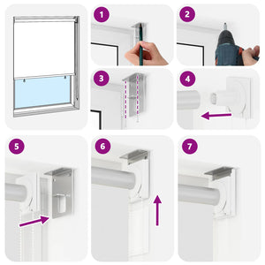 Ρολό Κουρτίνα UV Προστασία Λευκό 180 x 230 cm Πολυεστέρας - Pakobazaar