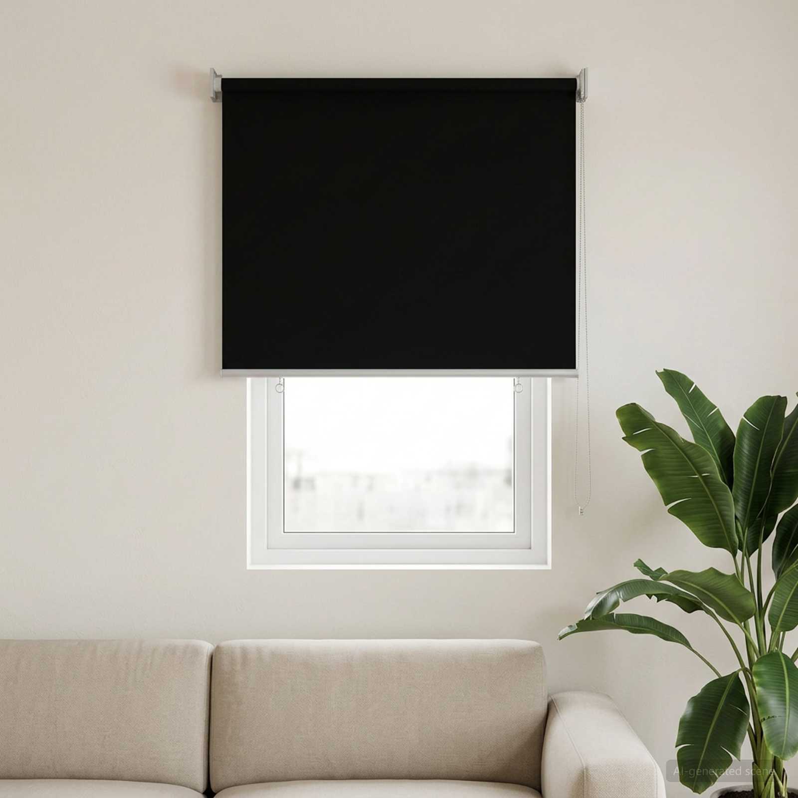 Ρολό Κουρτίνα UV Προστασία Μαύρο 60 x 140 cm Πολυεστέρας - Pakobazaar