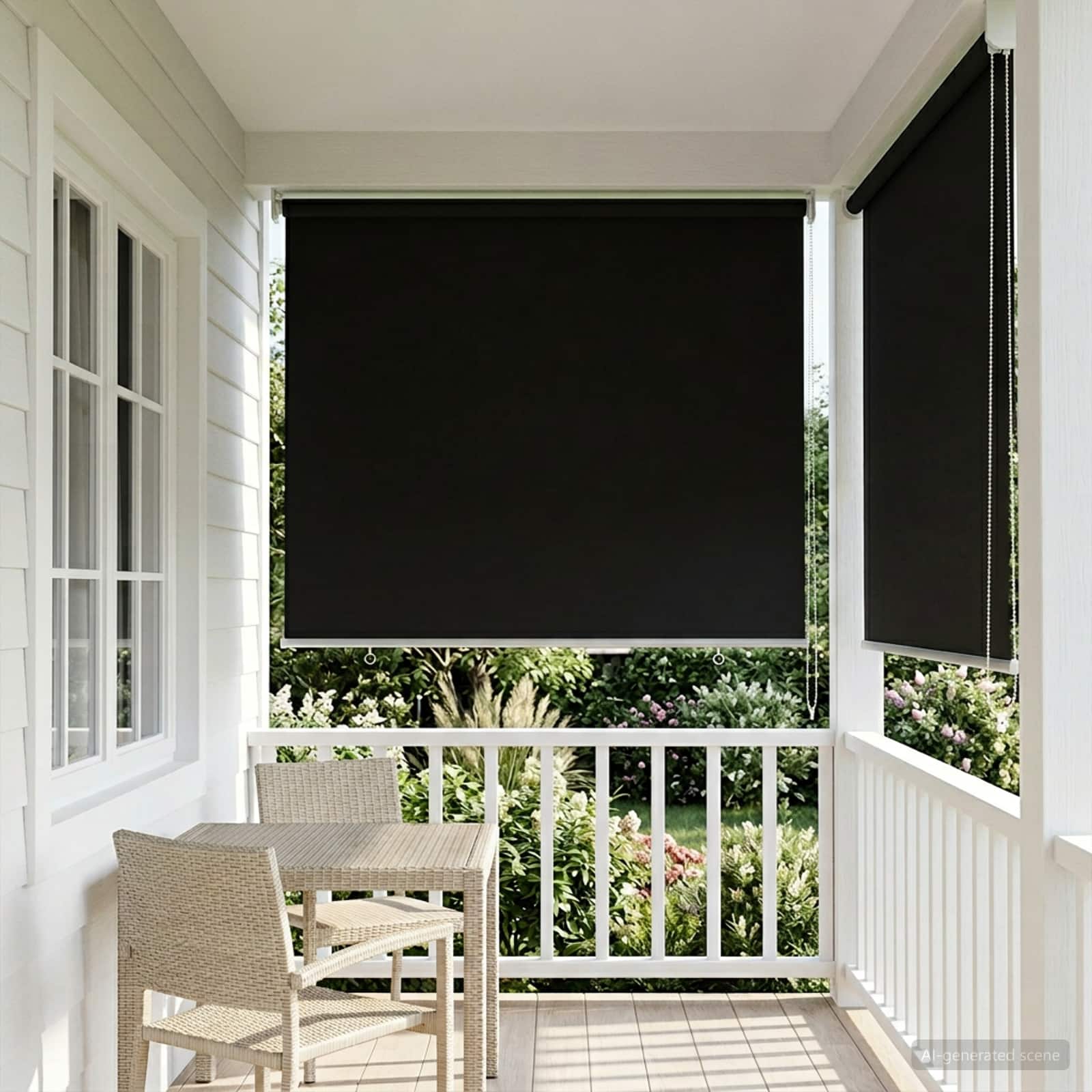 Ρολό Κουρτίνα UV Προστασία Μαύρο 80 x 140 cm Πολυεστέρας - Pakobazaar
