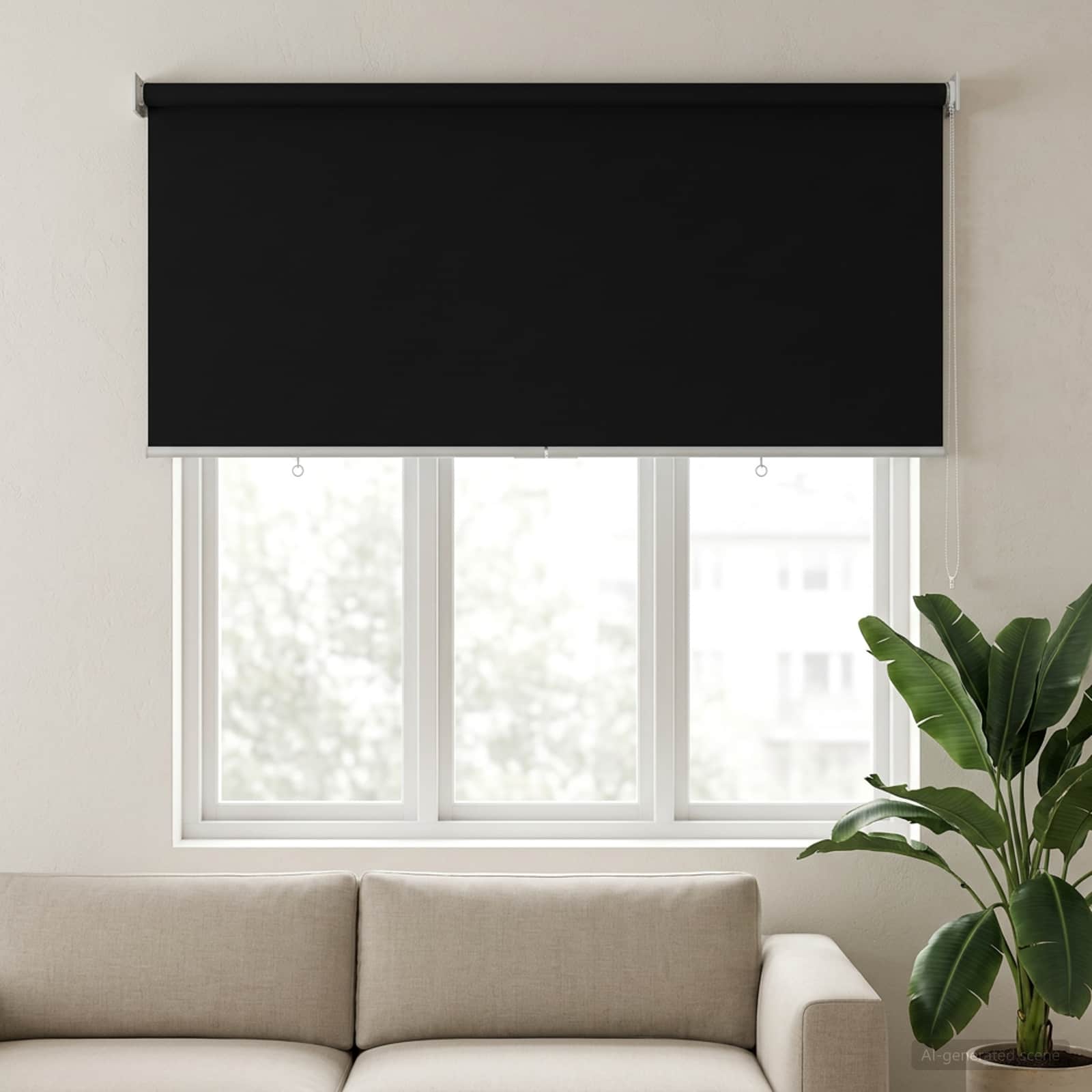 Ρολό Κουρτίνα UV Προστασία Μαύρο 140 x 140 cm Πολυεστέρας - Pakobazaar