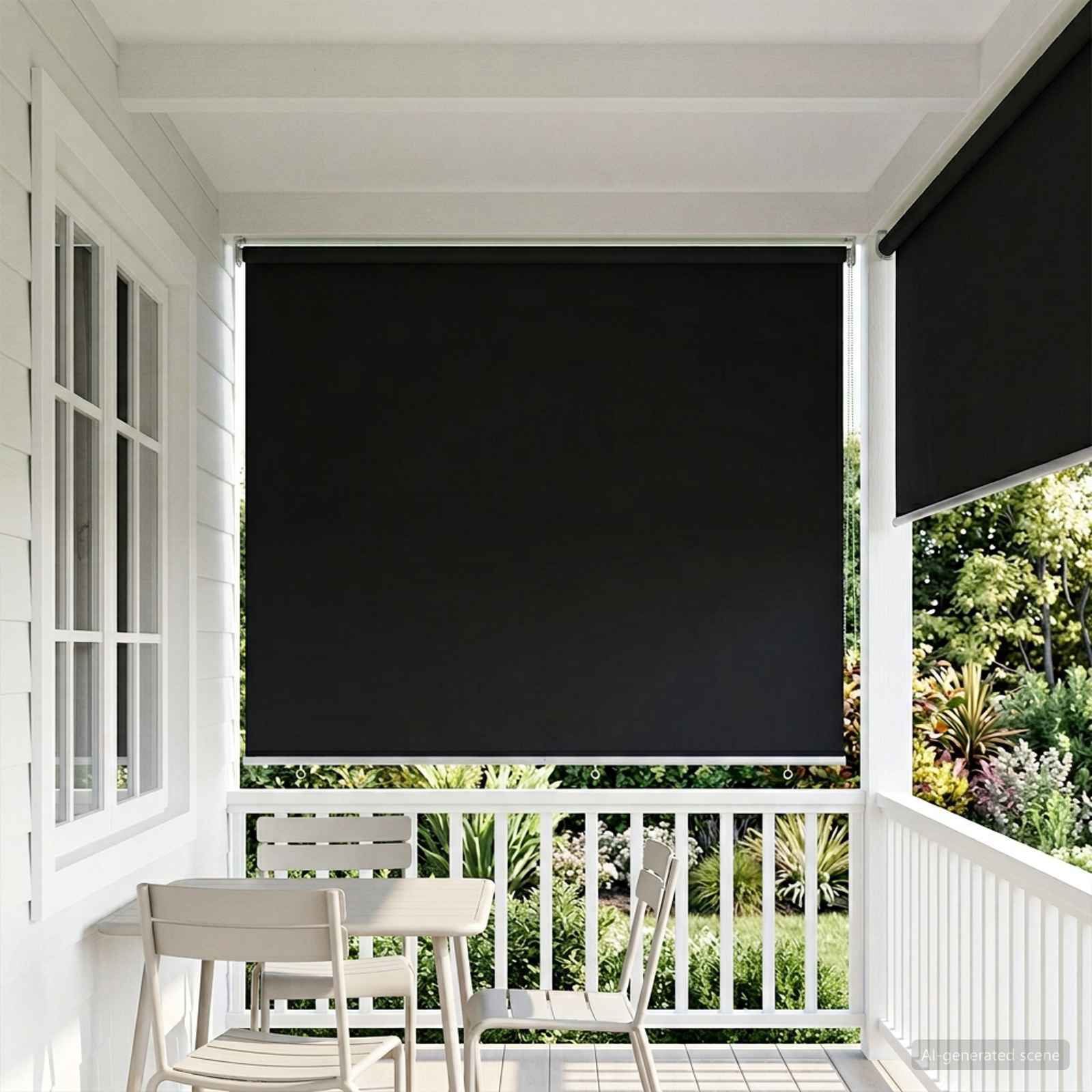Ρολό Κουρτίνα UV Προστασία Μαύρο 160 x 140 cm Πολυεστέρας - Pakobazaar