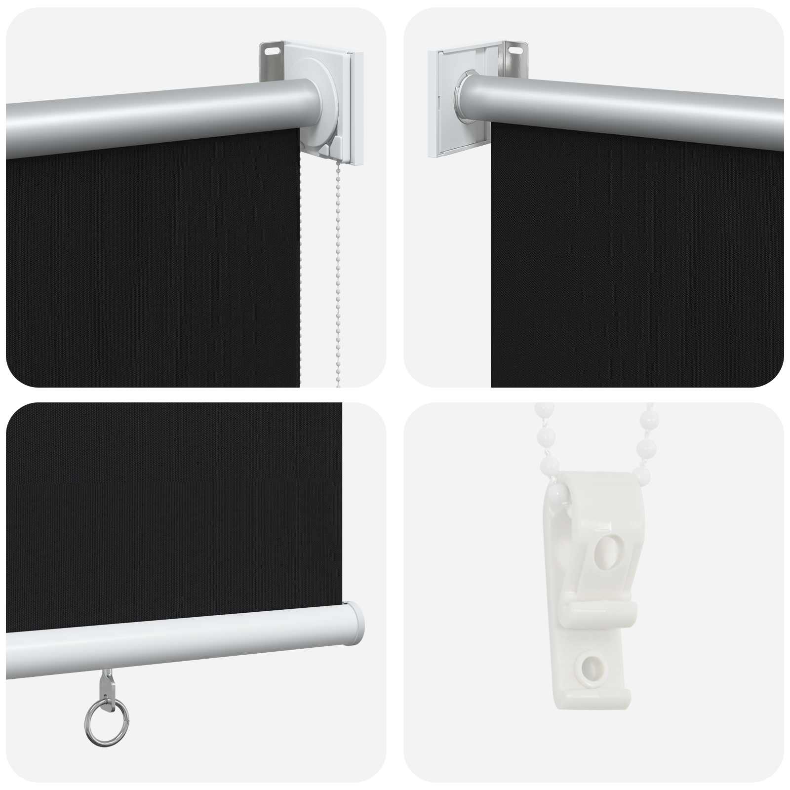 Ρολό Κουρτίνα UV Προστασία Μαύρο 60 x 230 cm Πολυεστέρας - Pakobazaar