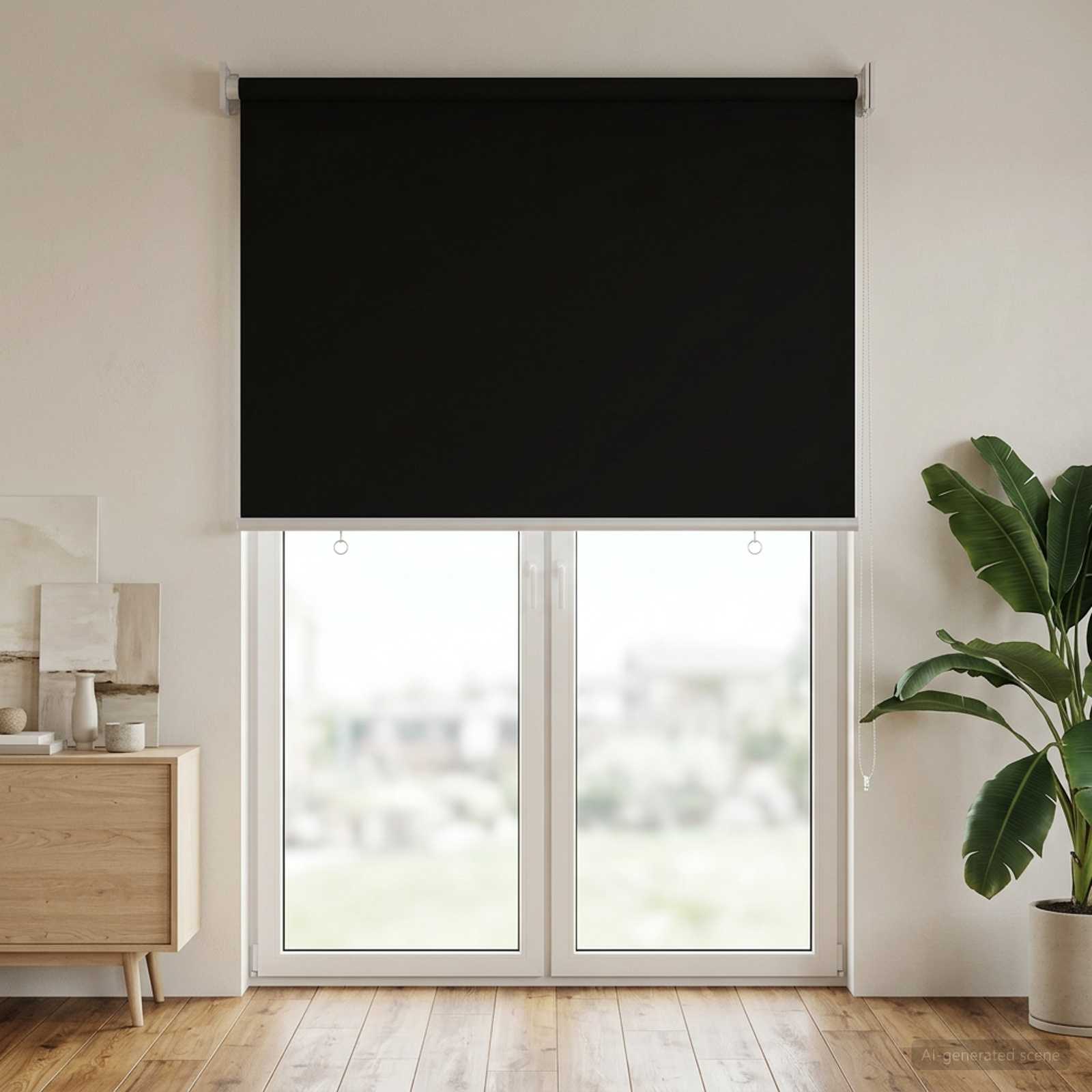 Ρολό Κουρτίνα UV Προστασία Μαύρο 80 x 230 cm Πολυεστέρας - Pakobazaar