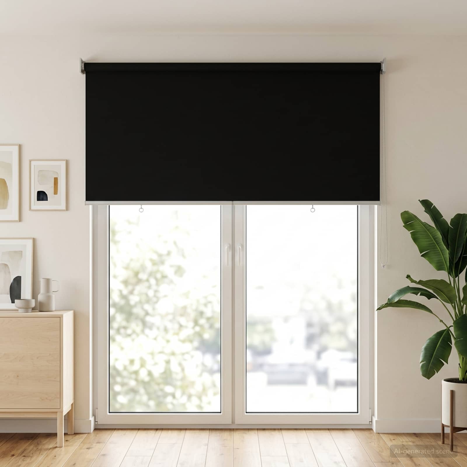 Ρολό Κουρτίνα UV Προστασία Μαύρο 100 x 230 cm Πολυεστέρας - Pakobazaar