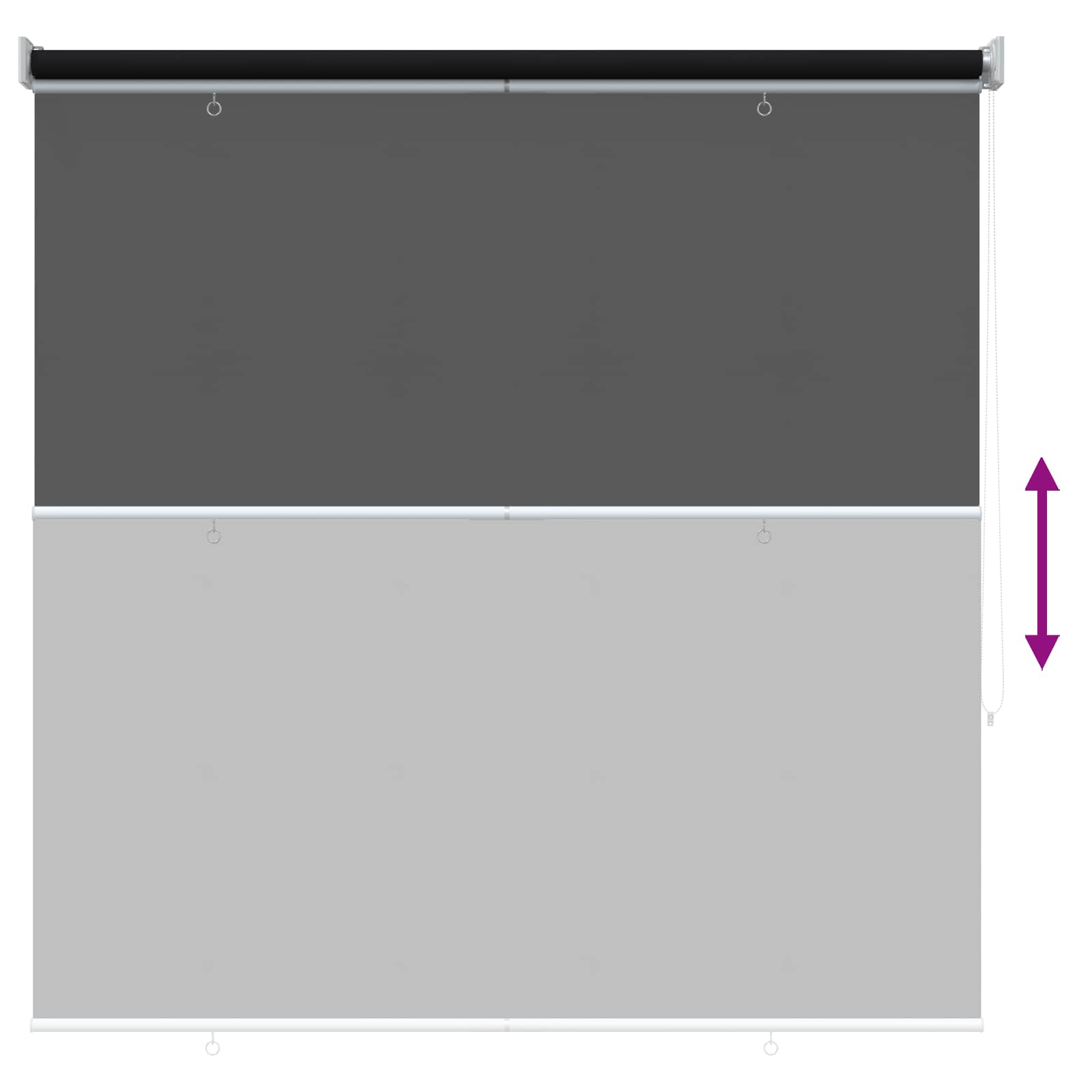 Ρολό Κουρτίνα UV Προστασία Μαύρο 100 x 230 cm Πολυεστέρας - Pakobazaar