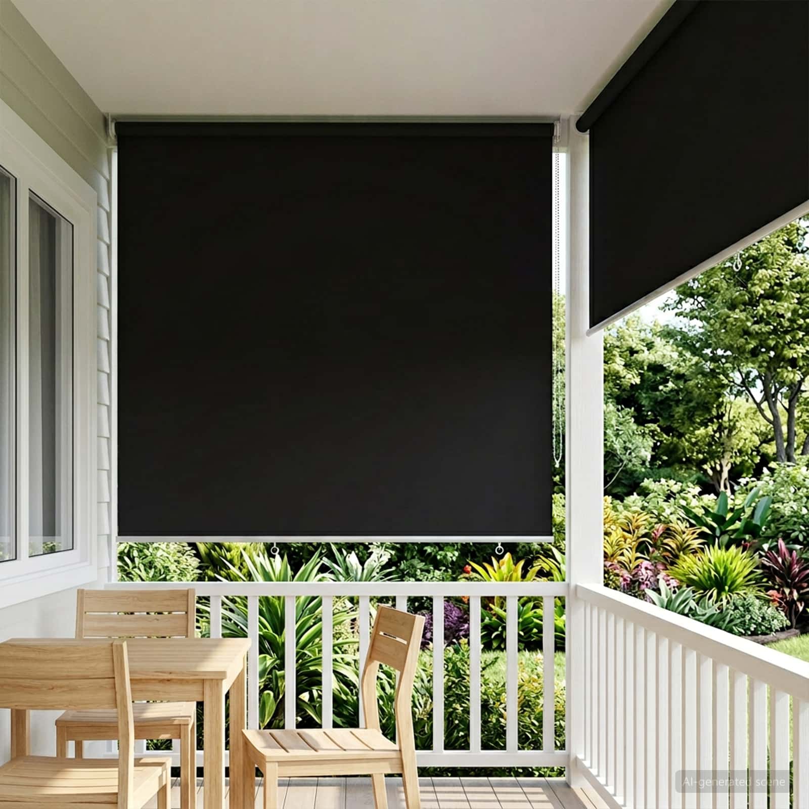 Ρολό Κουρτίνα UV Προστασία Μαύρο 160 x 230 cm Πολυεστέρας - Pakobazaar