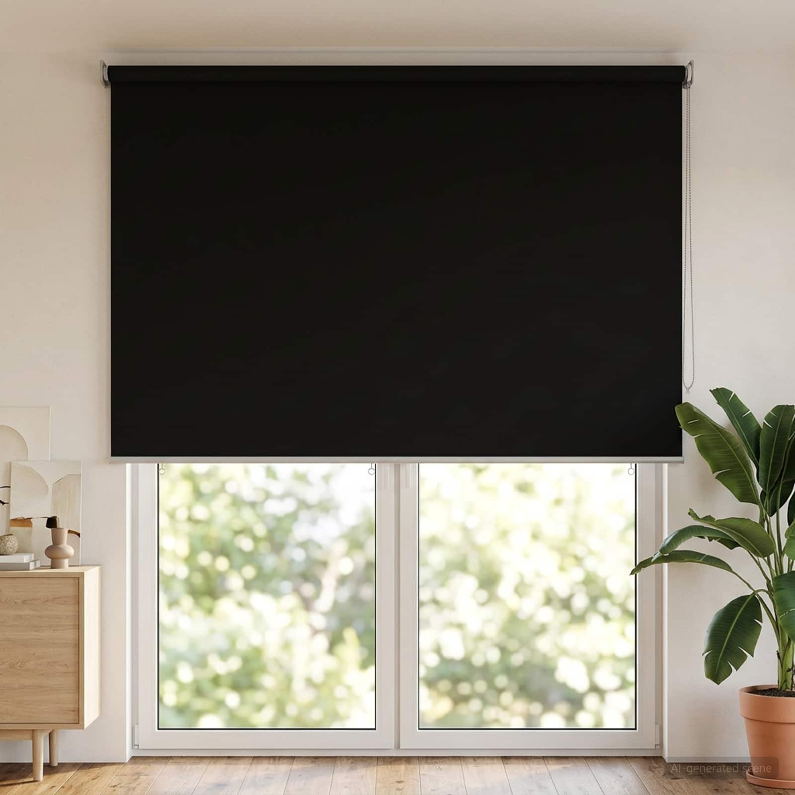 Ρολό Κουρτίνα UV Προστασία Μαύρο 160 x 230 cm Πολυεστέρας - Pakobazaar