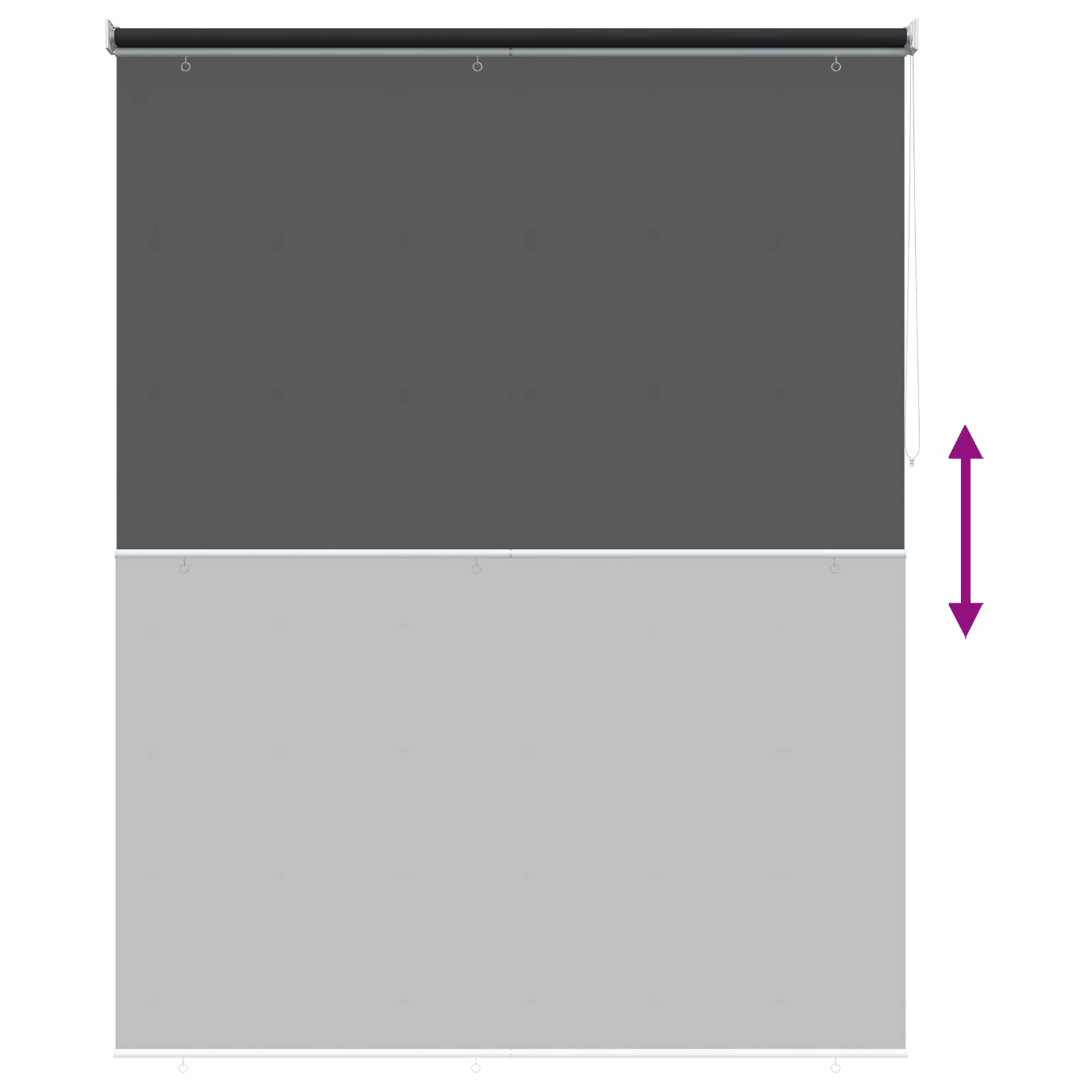 Ρολό Κουρτίνα UV Προστασία Μαύρο 160 x 230 cm Πολυεστέρας - Pakobazaar