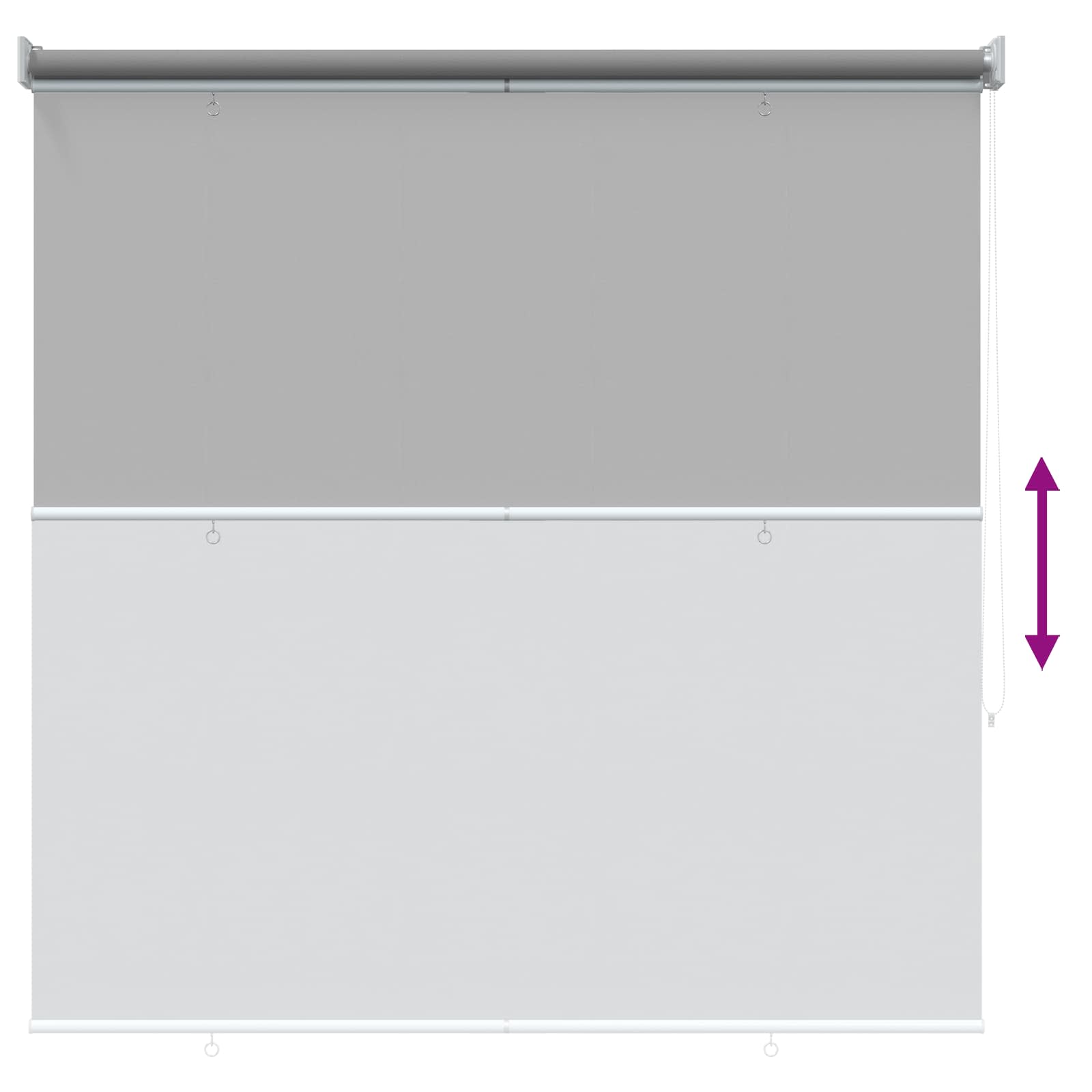 Ρολό Κουρτίνα UV Προστασία Ανοιχτό γκρι 140 x 140 cm - Pakobazaar