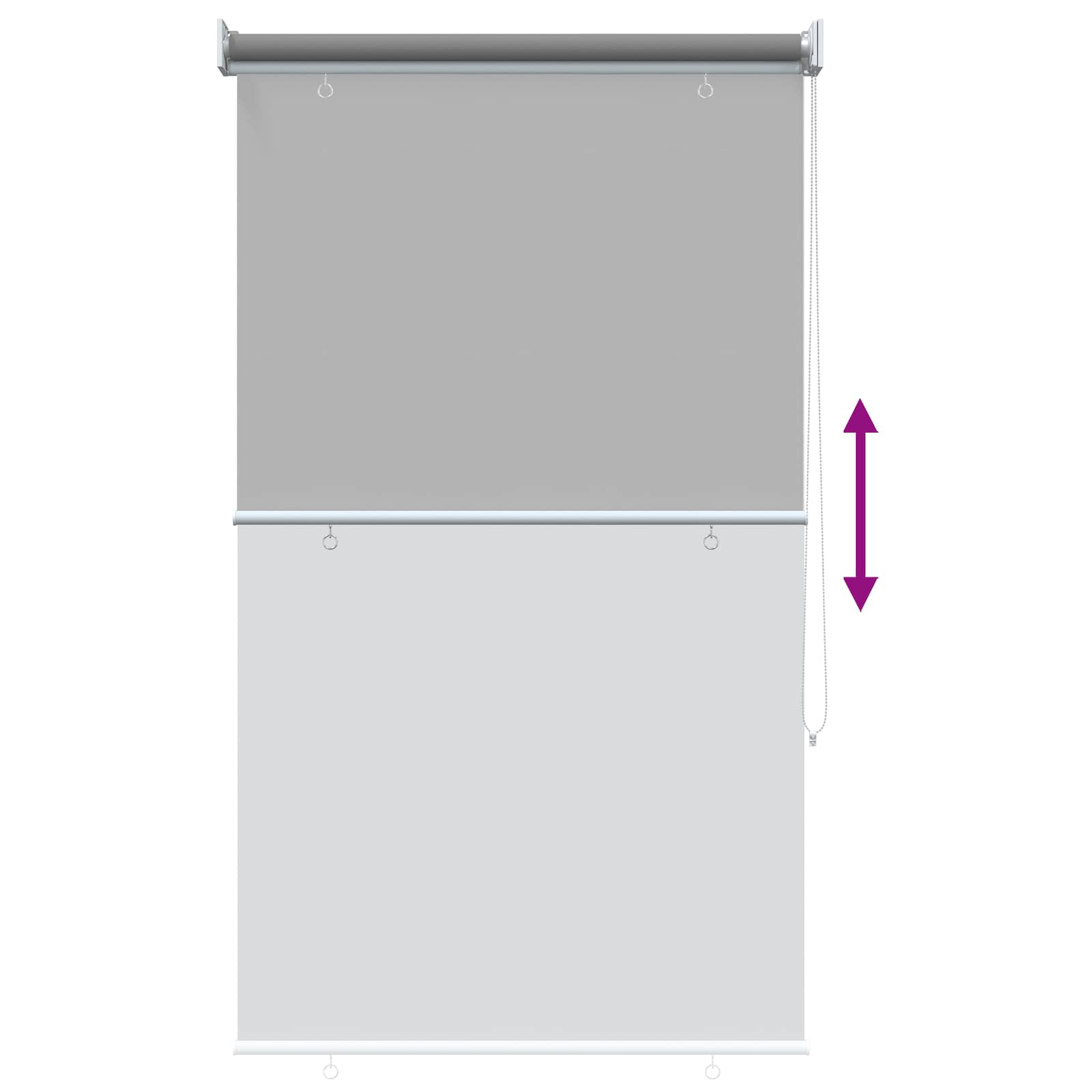Ρολό Κουρτίνα UV Προστασία Ανοιχτό γκρι 80 x 230 cm Πολυεστέρας - Pakobazaar