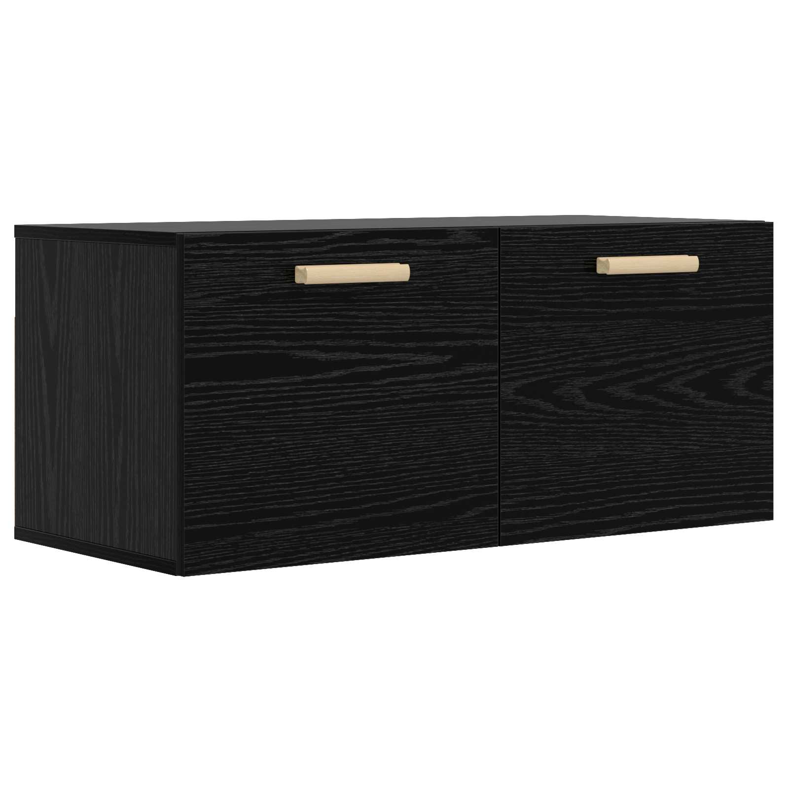 Ντουλάπα Τοίχου Επιτοίχιο Μαύρη δρυς 80 x 36,5 x 35 cm