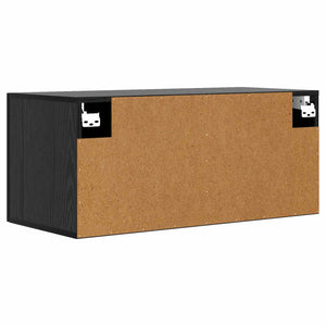 Ντουλάπα Τοίχου Επιτοίχιο Μαύρη δρυς 80 x 36,5 x 35 cm - Pakobazaar