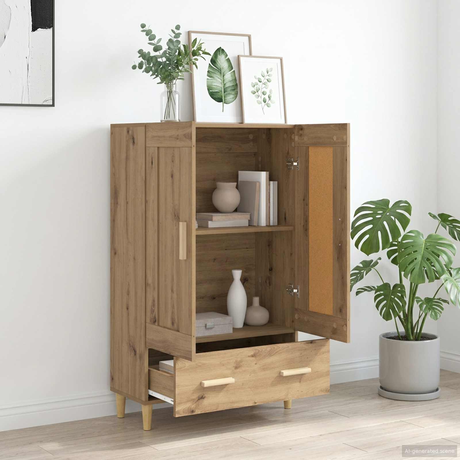 Highboard Artisan Δρυς 70 x 31 x 115 εκ Επεξεργασμένο Ξύλο - Pakobazaar