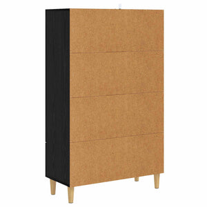 Highboard Μαύρη Δρυς 70 x 31 x 115 εκ Επεξεργασμένο Ξύλο - Pakobazaar