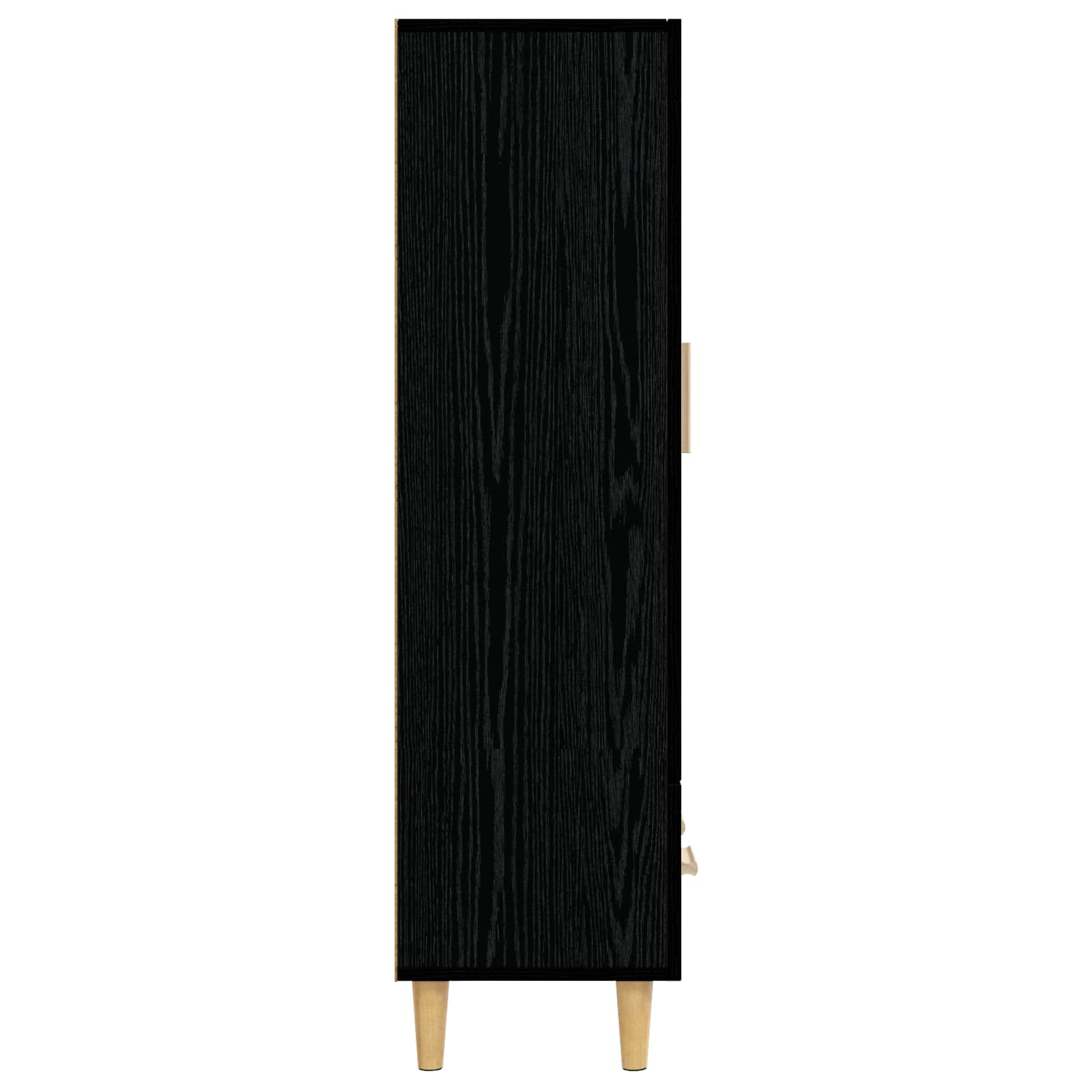 Highboard Μαύρη Δρυς 70 x 31 x 115 εκ Επεξεργασμένο Ξύλο
