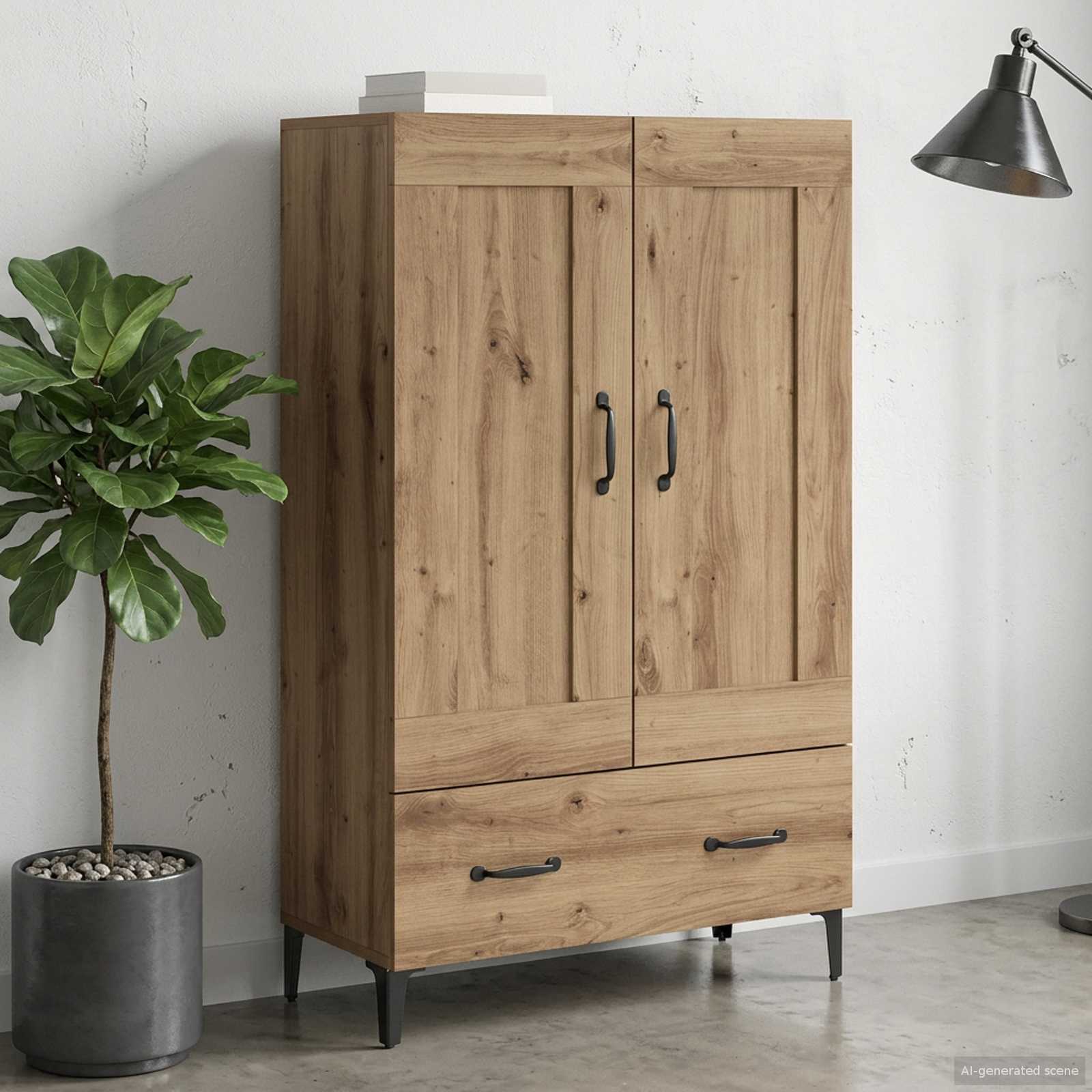 Highboard Artisan Δρυς 70 x 31 x 115 εκ Επεξεργασμένο Ξύλο