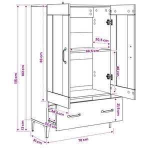 Highboard Artisan Δρυς 70 x 31 x 115 εκ Επεξεργασμένο Ξύλο - Pakobazaar