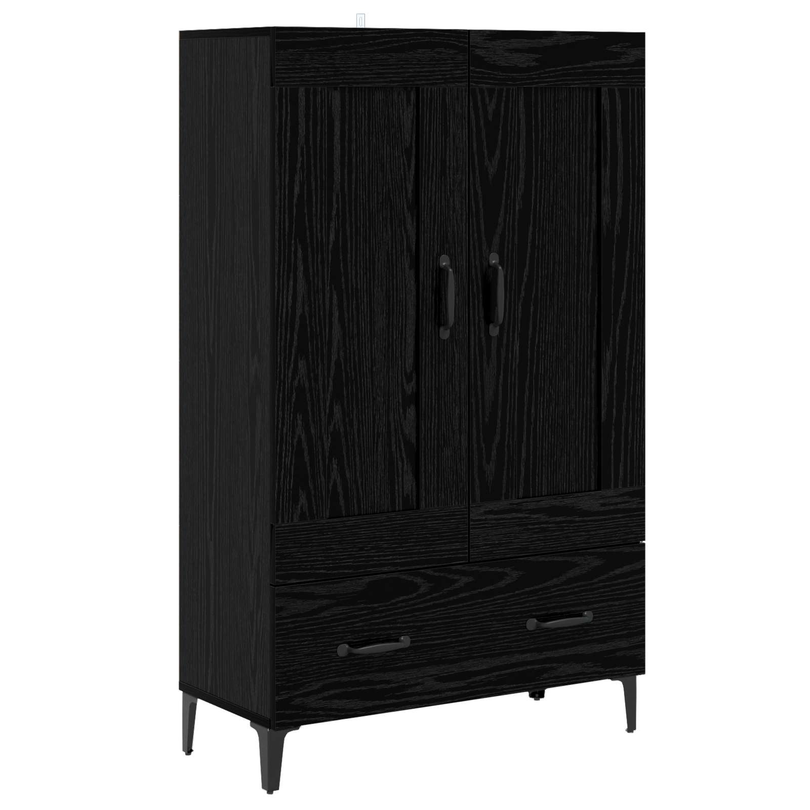 Highboard Μαύρη Δρυς 70 x 31 x 115 εκ Επεξεργασμένο Ξύλο - Pakobazaar