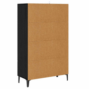 Highboard Μαύρη Δρυς 70 x 31 x 115 εκ Επεξεργασμένο Ξύλο - Pakobazaar