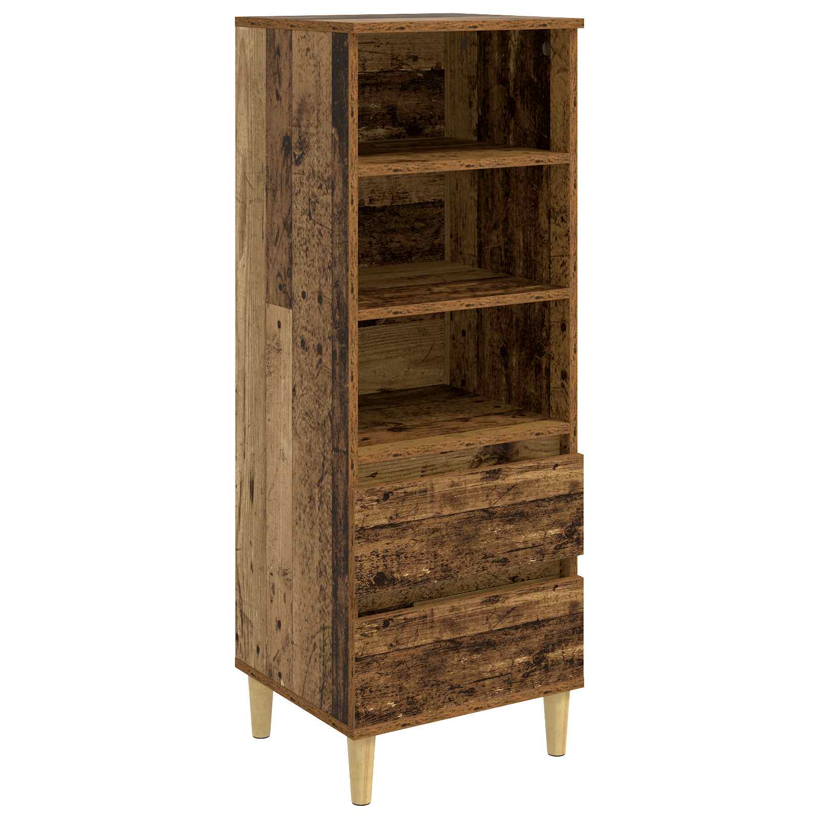 Highboard Παλαιωμένο ξύλο 40 x 36 x 110 εκ. Επεξεργασμένο Ξύλο