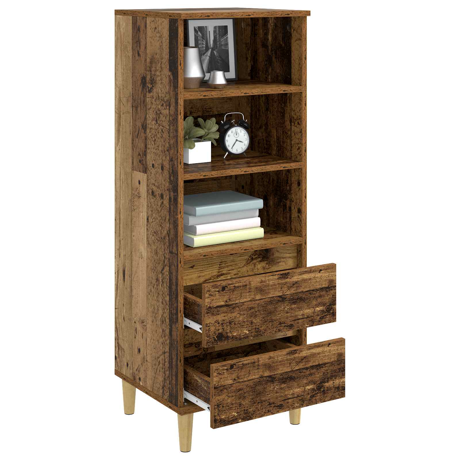 Highboard Παλαιωμένο ξύλο 40 x 36 x 110 εκ. Επεξεργασμένο Ξύλο