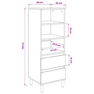 Highboard Παλαιωμένο ξύλο 40 x 36 x 110 εκ. Επεξεργασμένο Ξύλο - Pakobazaar