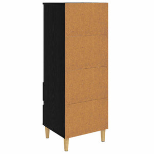 Highboard Μαύρη Δρυς 40 x 36 x 110 εκ. Επεξεργασμένο Ξύλο - Pakobazaar