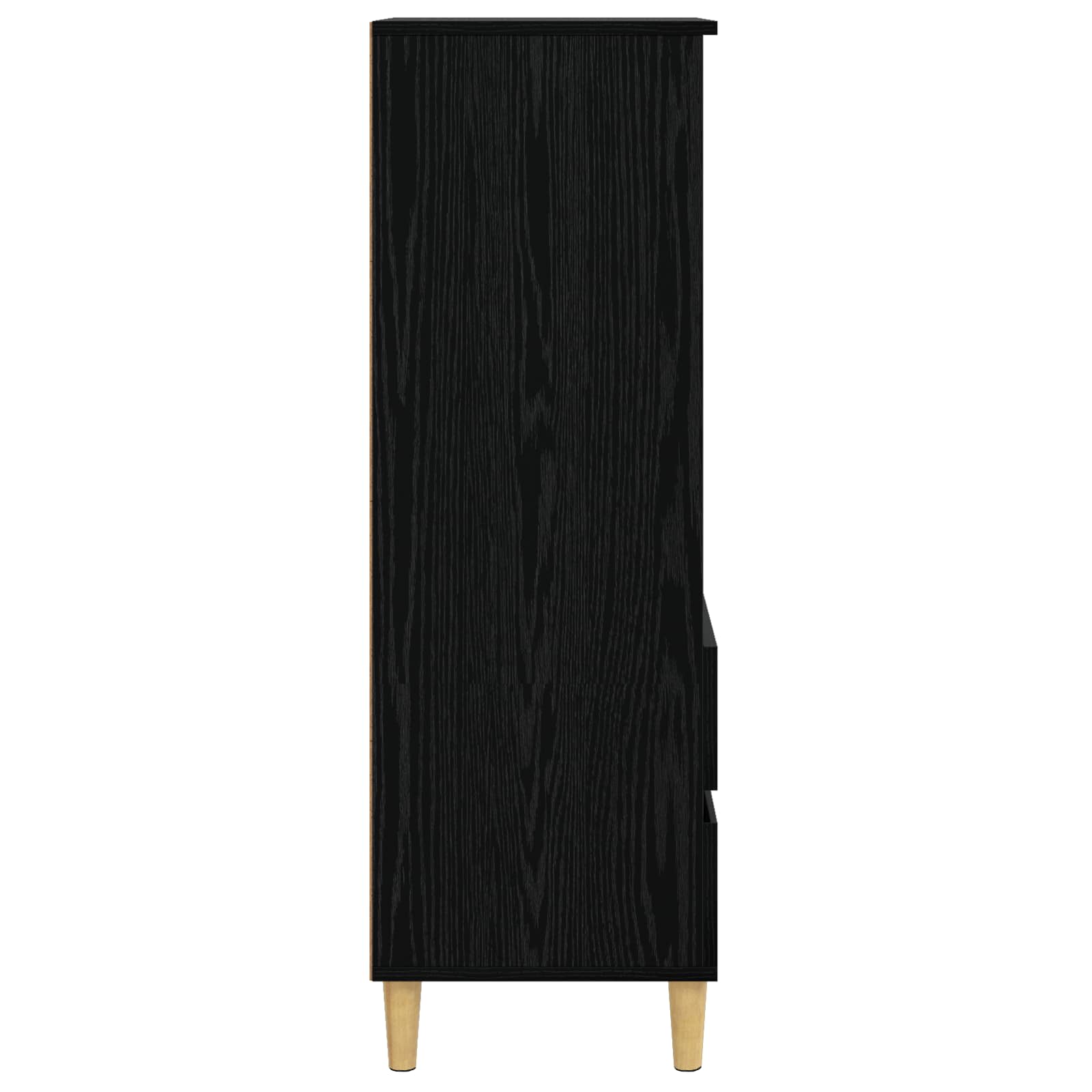 Highboard Μαύρη Δρυς 40 x 36 x 110 εκ. Επεξεργασμένο Ξύλο