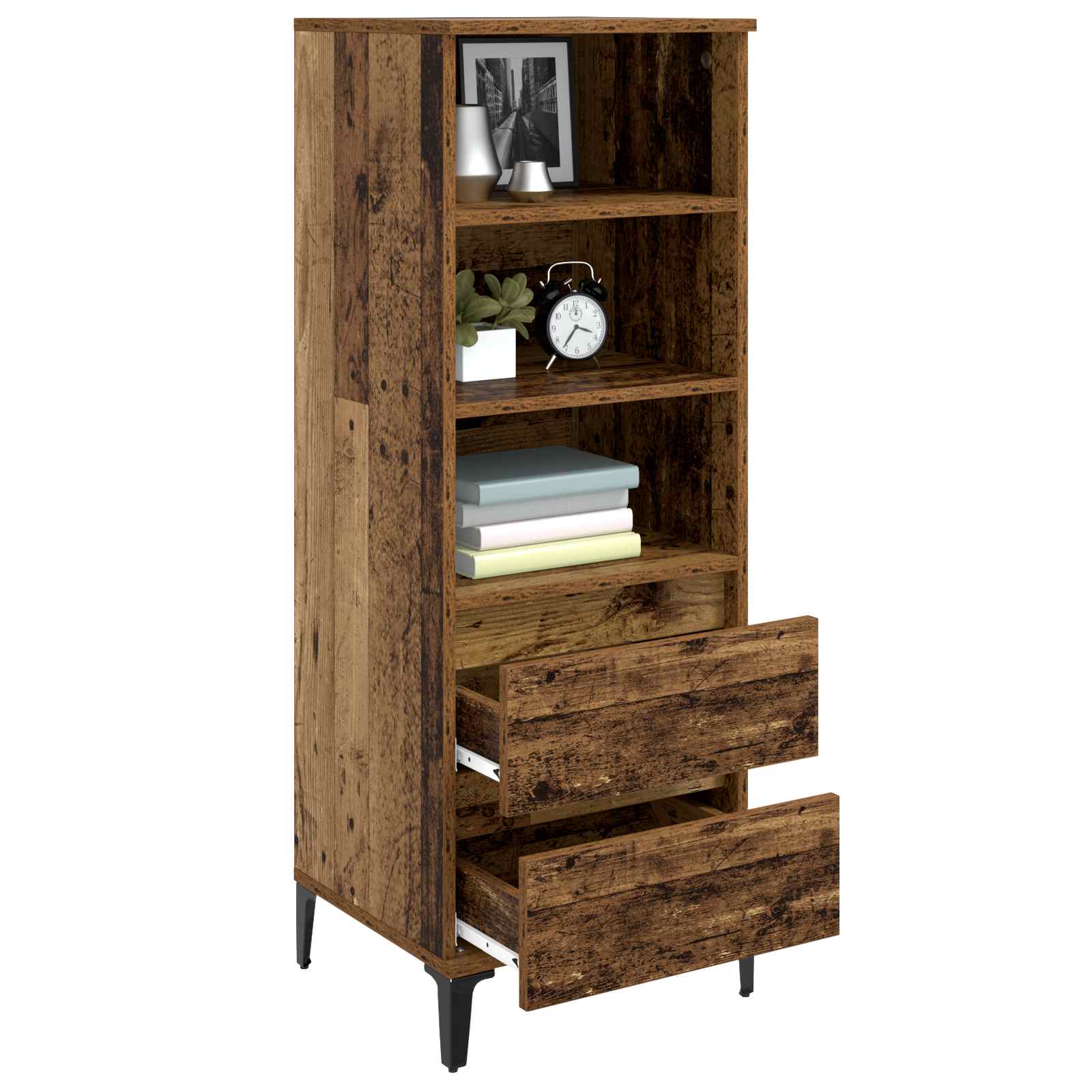 Highboard Παλαιωμένο ξύλο 40 x 36 x 110 εκ. Επεξεργασμένο Ξύλο - Pakobazaar