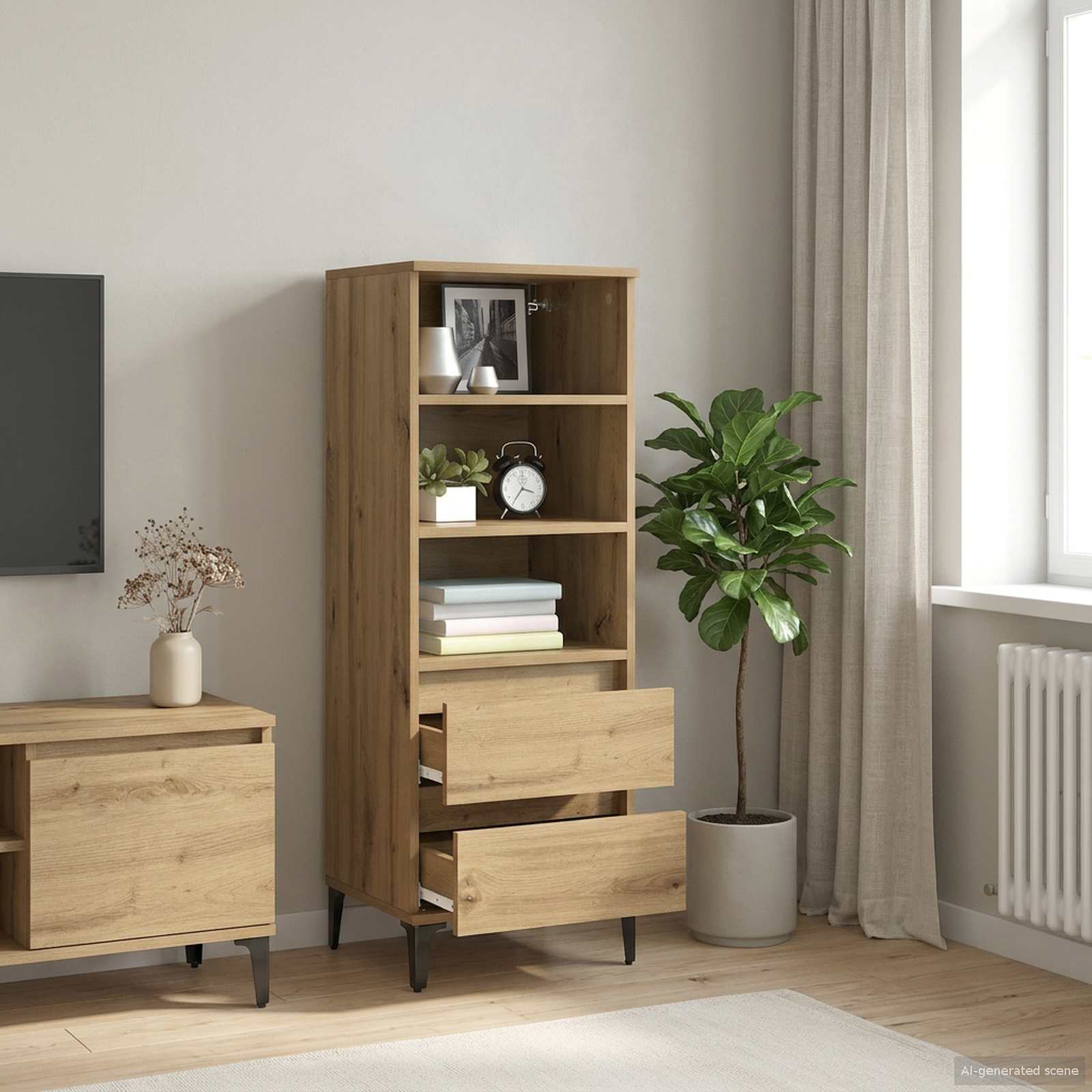 Highboard Artisan Δρυς 40 x 36 x 110 εκ. Επεξεργασμένο Ξύλο