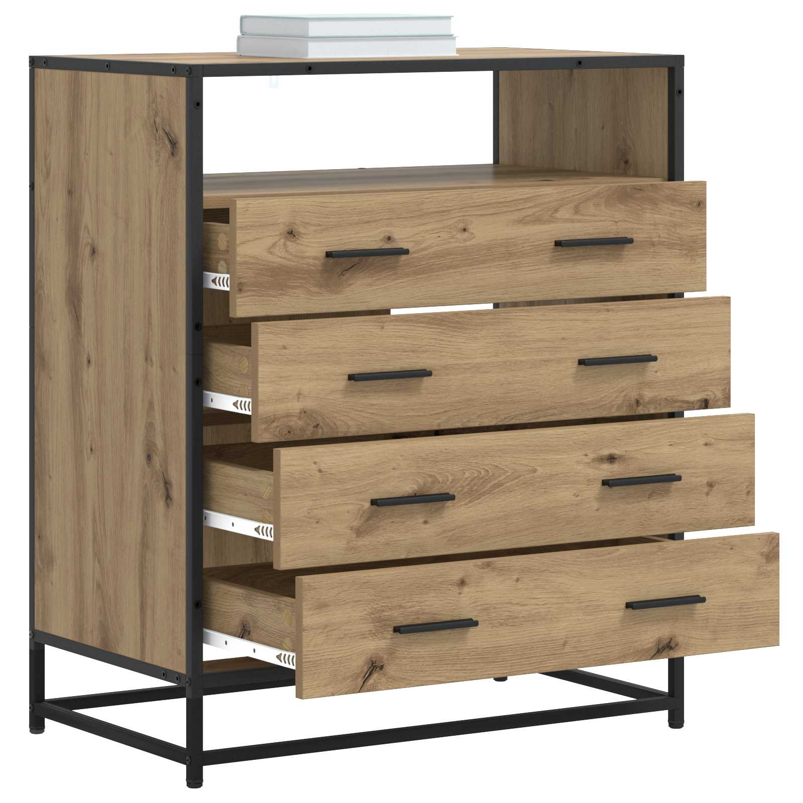 Ντουλάπι με Συρτάρια 4-Συρτάρι Artisan δρυς 70 x 41 x 83,5 εκ.