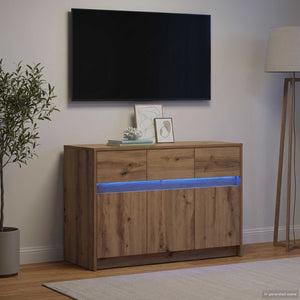 Ντουλάπι TV 91 x 34 x 61 εκ. Artisan Δρυς Επεξεργασμένο Ξύλο - Pakobazaar