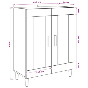 Πλαϊνό γραφείο Παλαιωμένο ξύλο 69,5 x 34 x 90 εκ. - Pakobazaar